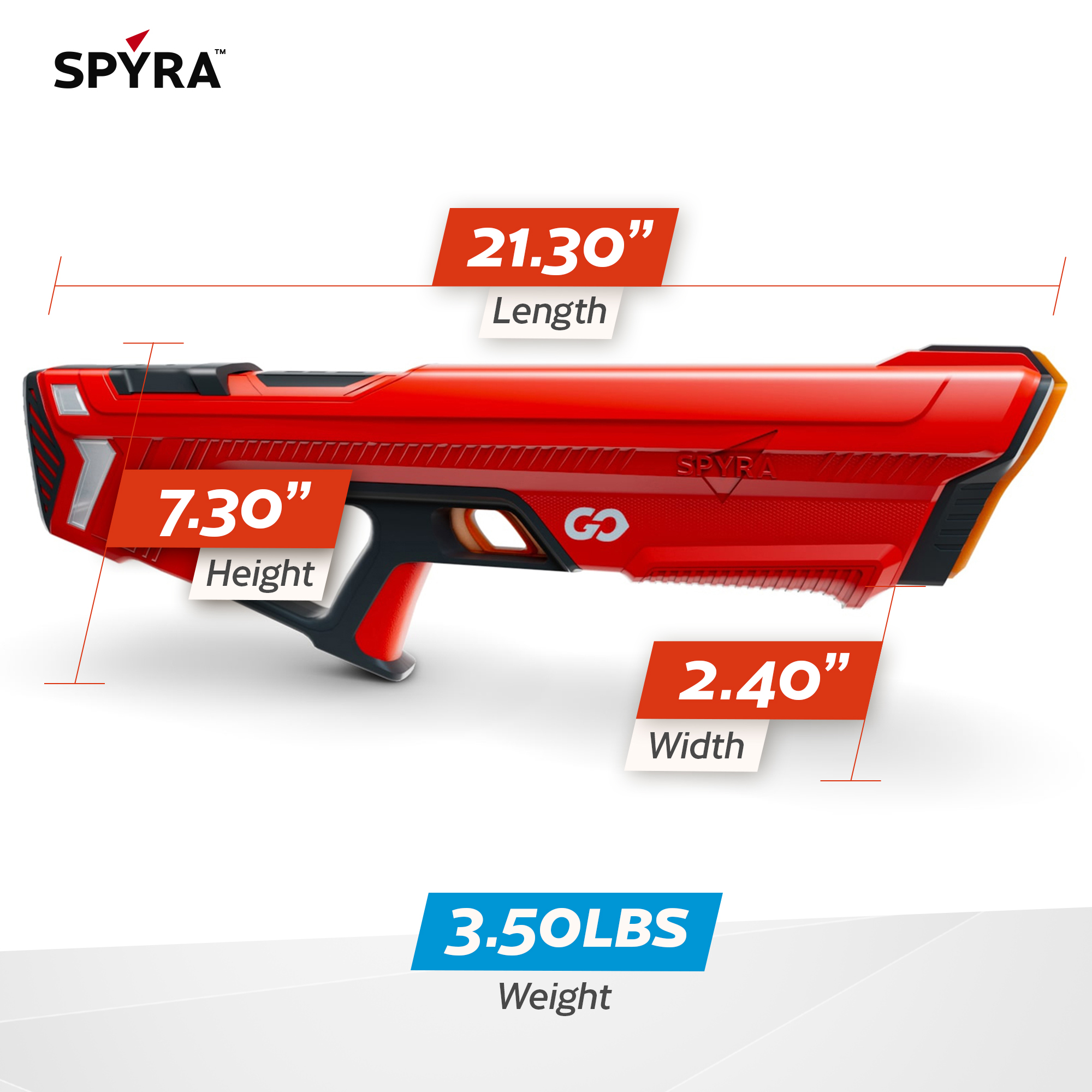 SPYRA Electric Water Blaster, Lightweight Outdoor Squirt Toy Game