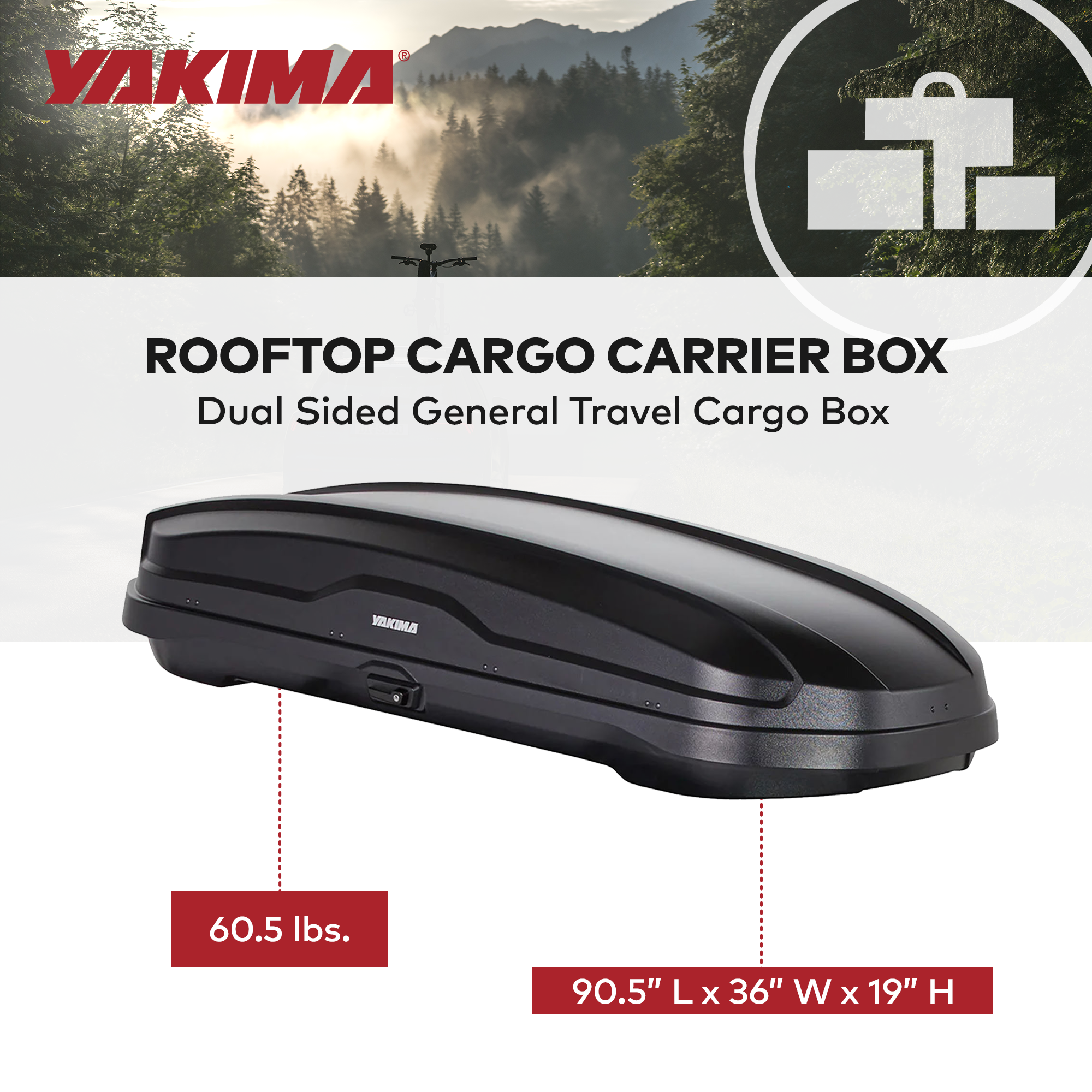 Yakima SkyBox NX XXL 22 Cubic Foot Vehicle Cargo Box for