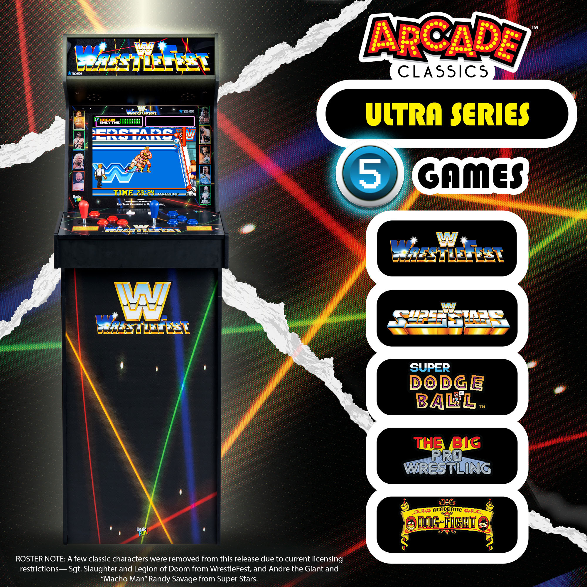 Arcade Classics WWE Ultra Series Arcade, Home Electronic Game with 17" Screen