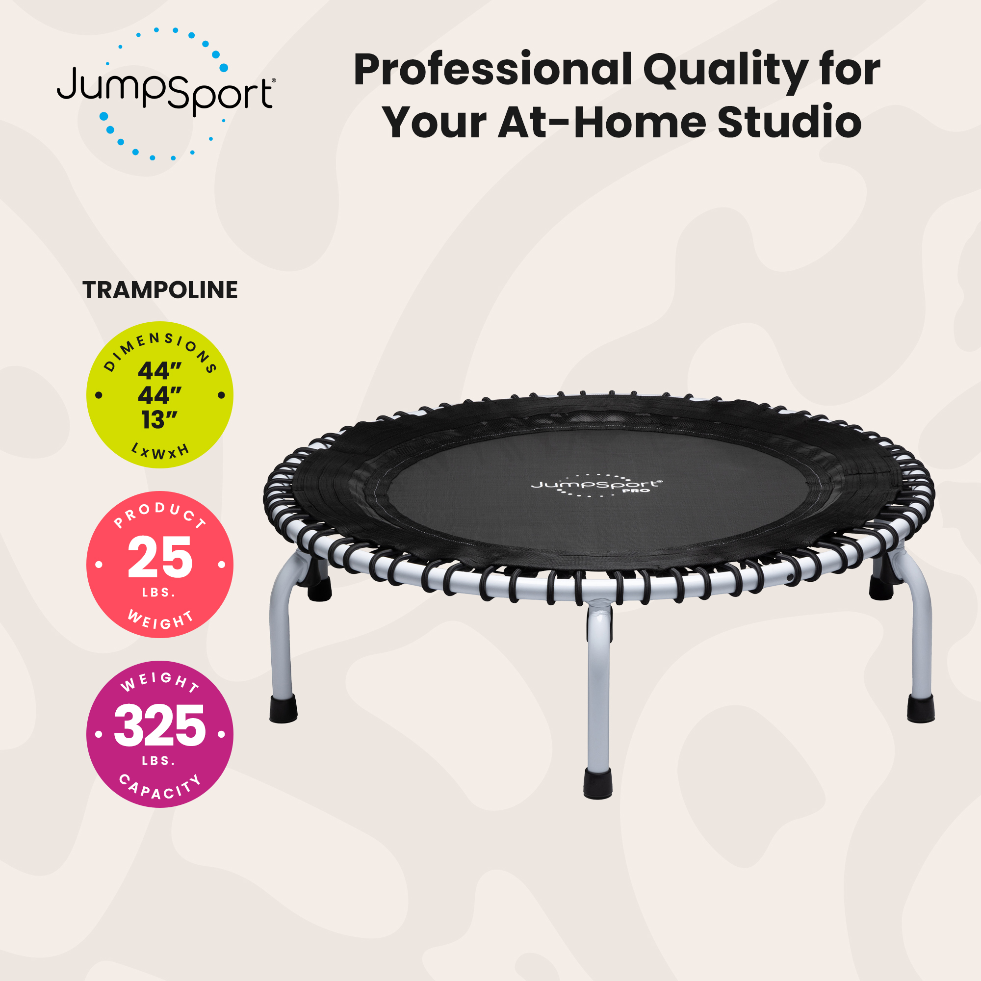 JumpSport 44 Inch PRO Workout Rebounder for Adults Fitness