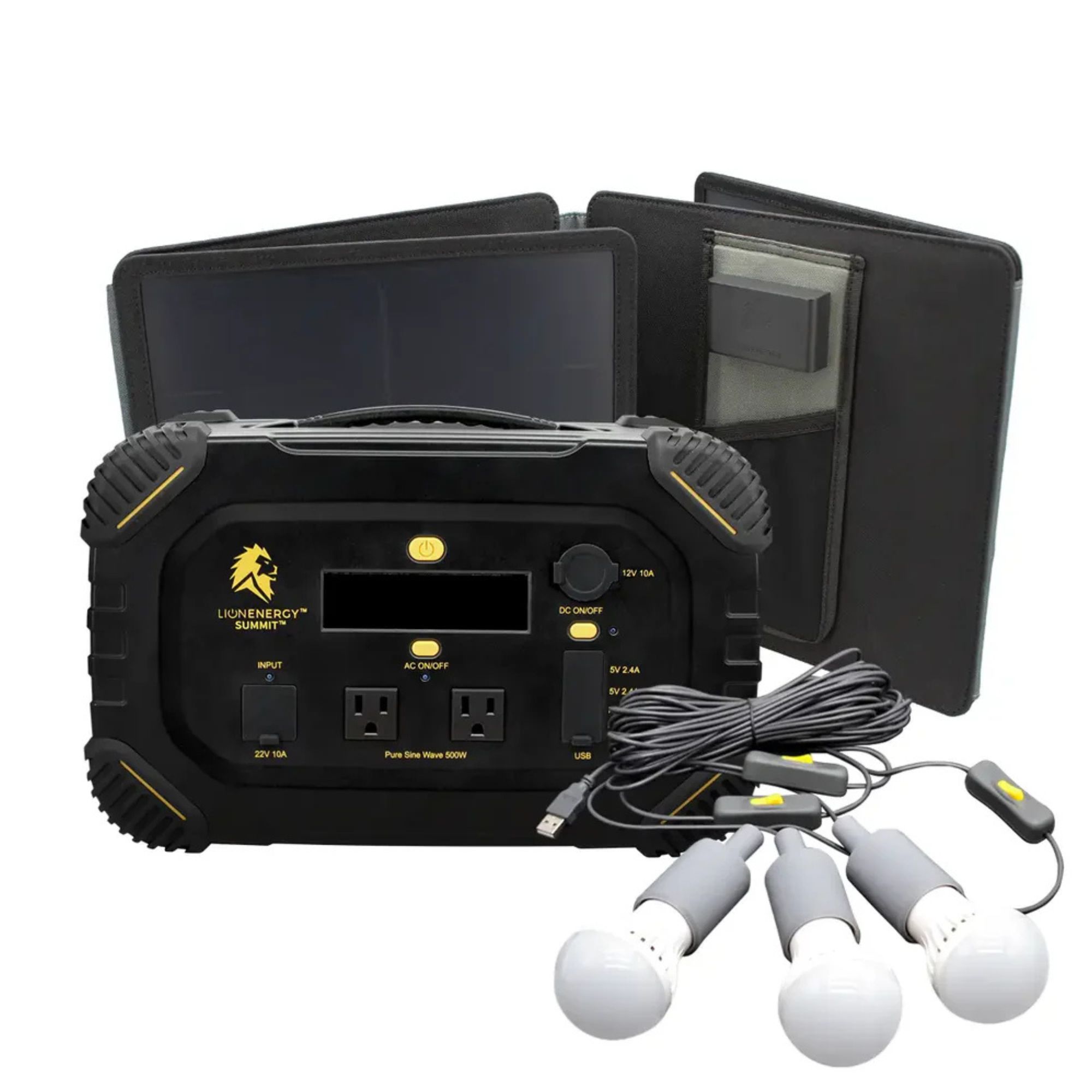 Lion Energy Summit Portable Solar Generator Power Station, 665 Wh, 530W  Inverter | eBay