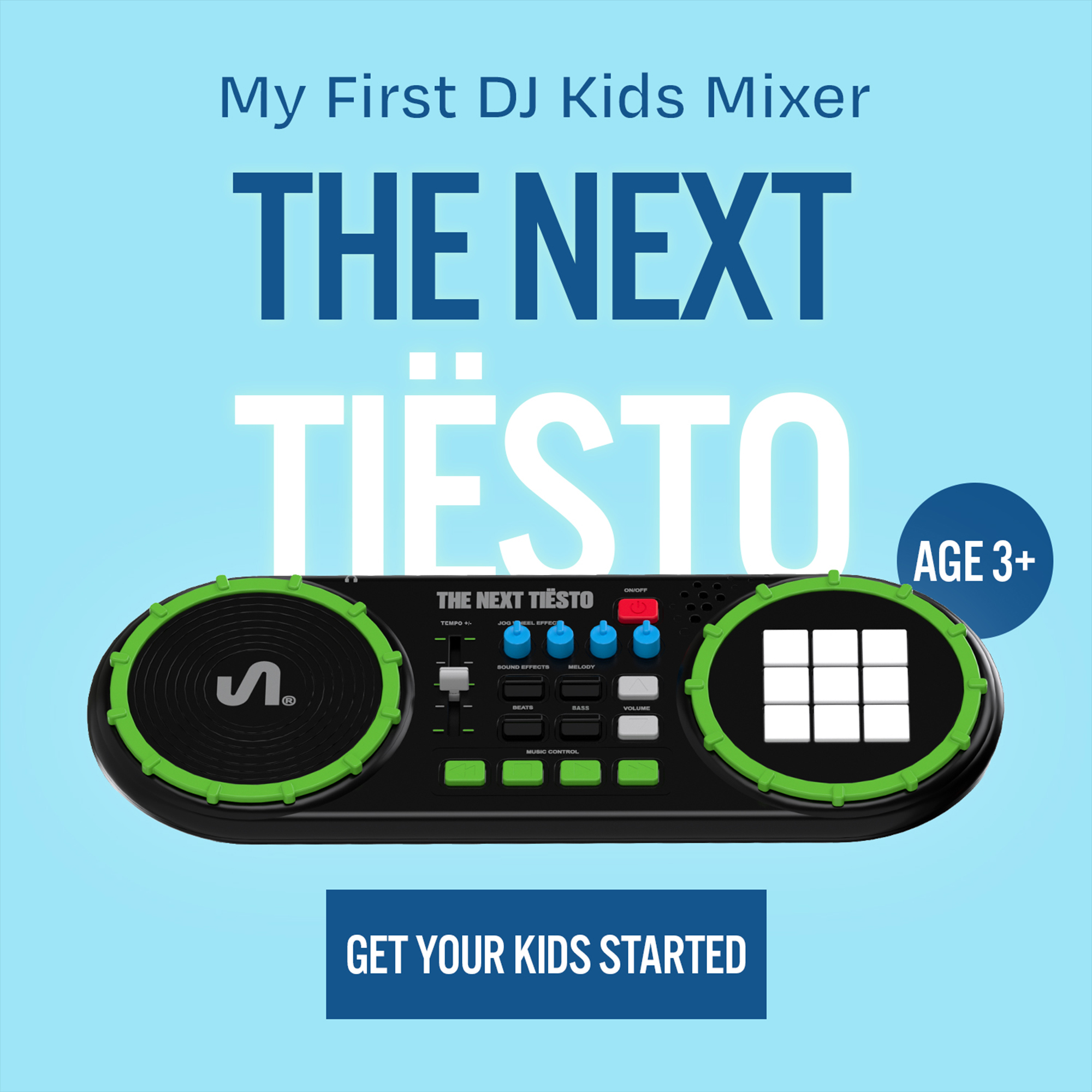 The Next Beat by Tiesto First DJ Mixer for Kids w/Jog Wheel