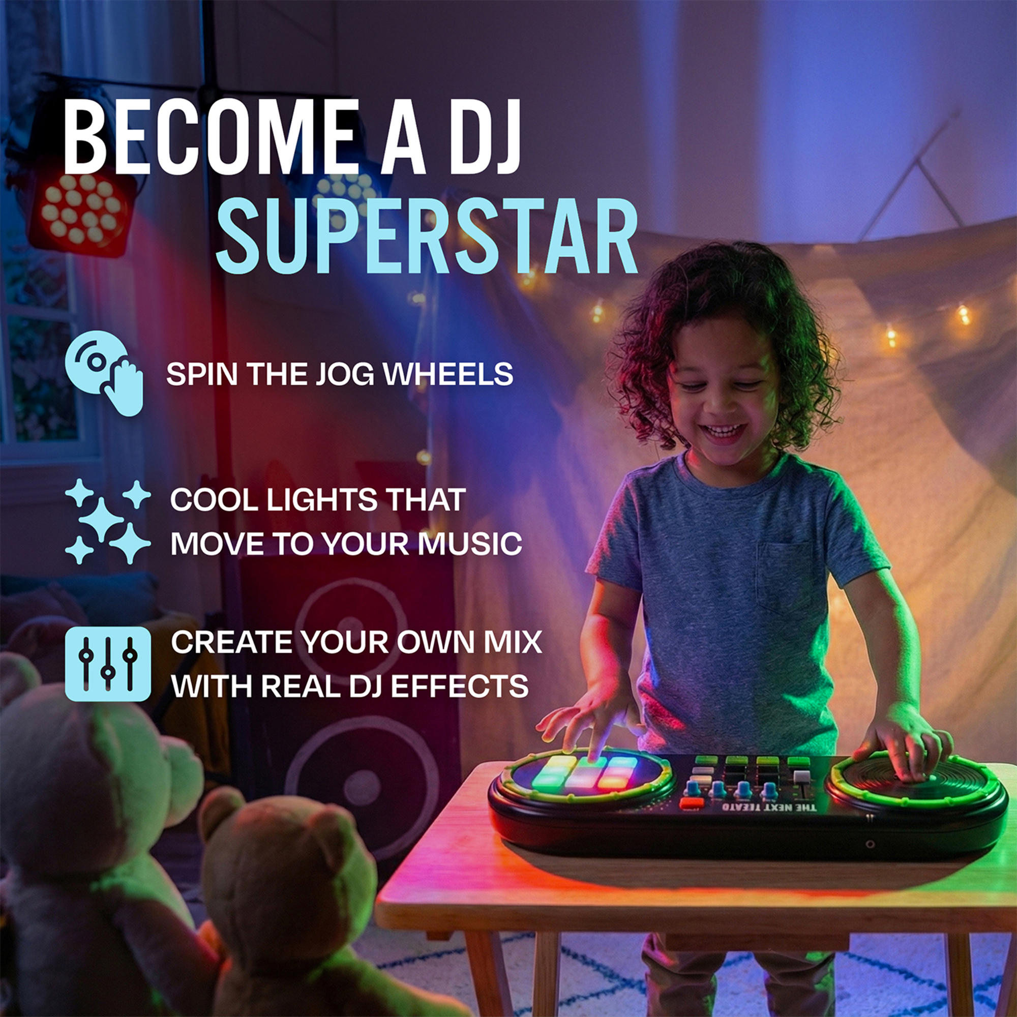 The Next Beat by Tiesto First DJ Mixer for Kids w/Jog Wheel