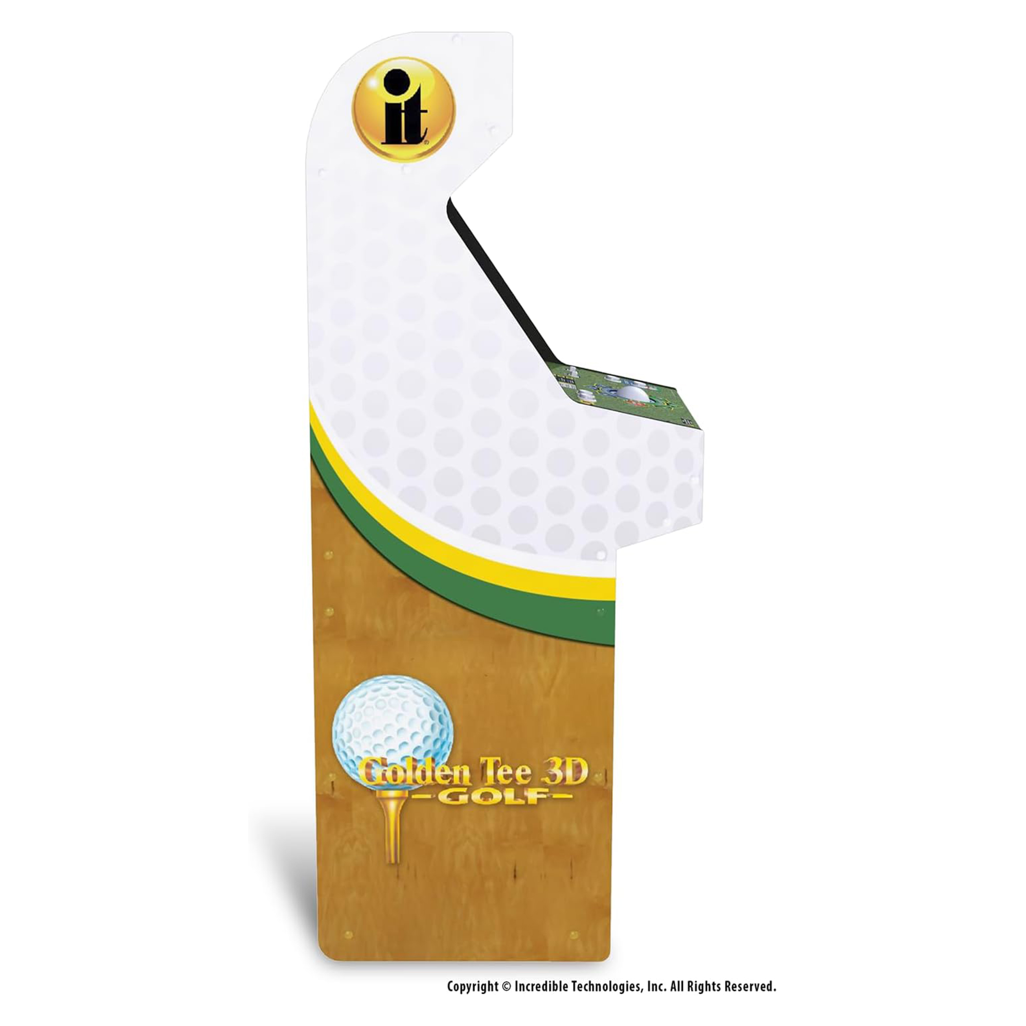 Arcade1Up Golden Tee 3D Deluxe Arcade Console Video Game Machine, 5-Foot Cabinet