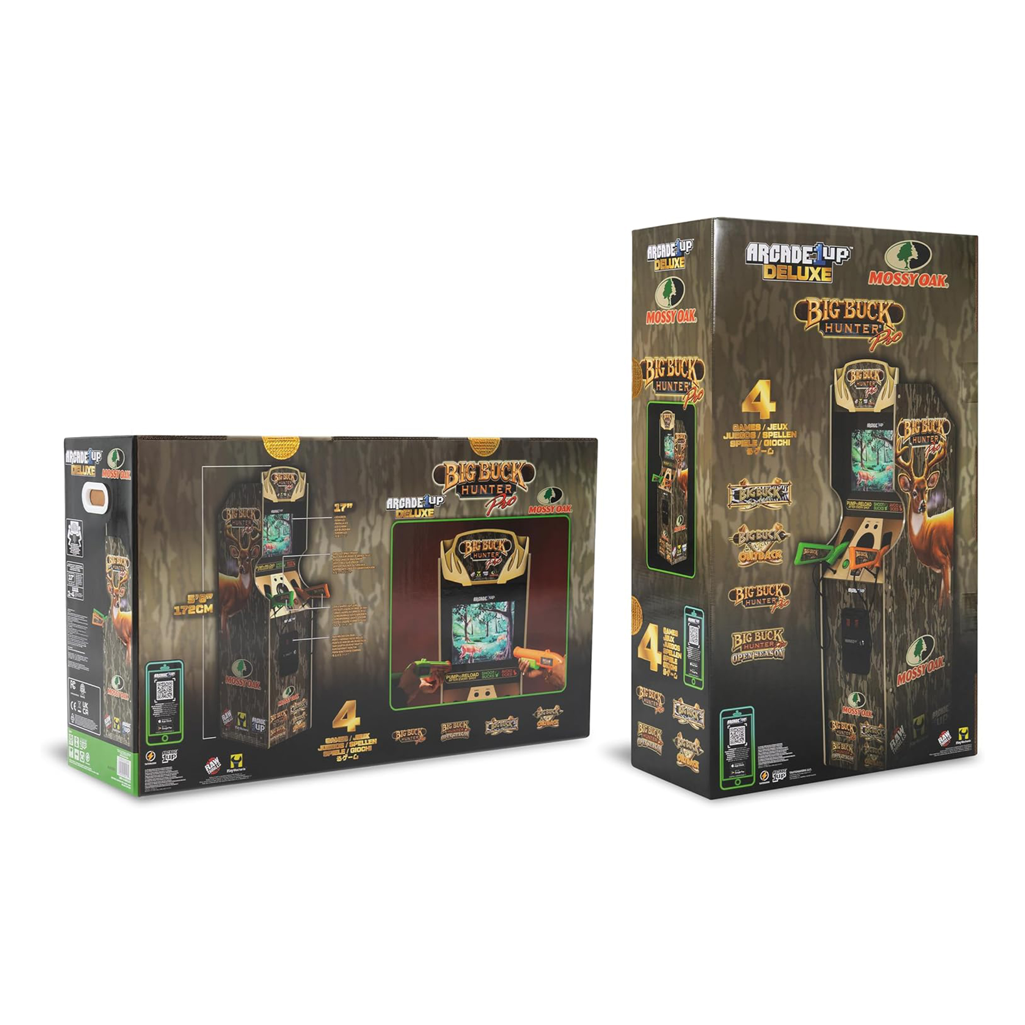 Arcade1Up Big Buck Hunter Mossy Oak Deluxe Arcade Machine with Dual Light Guns