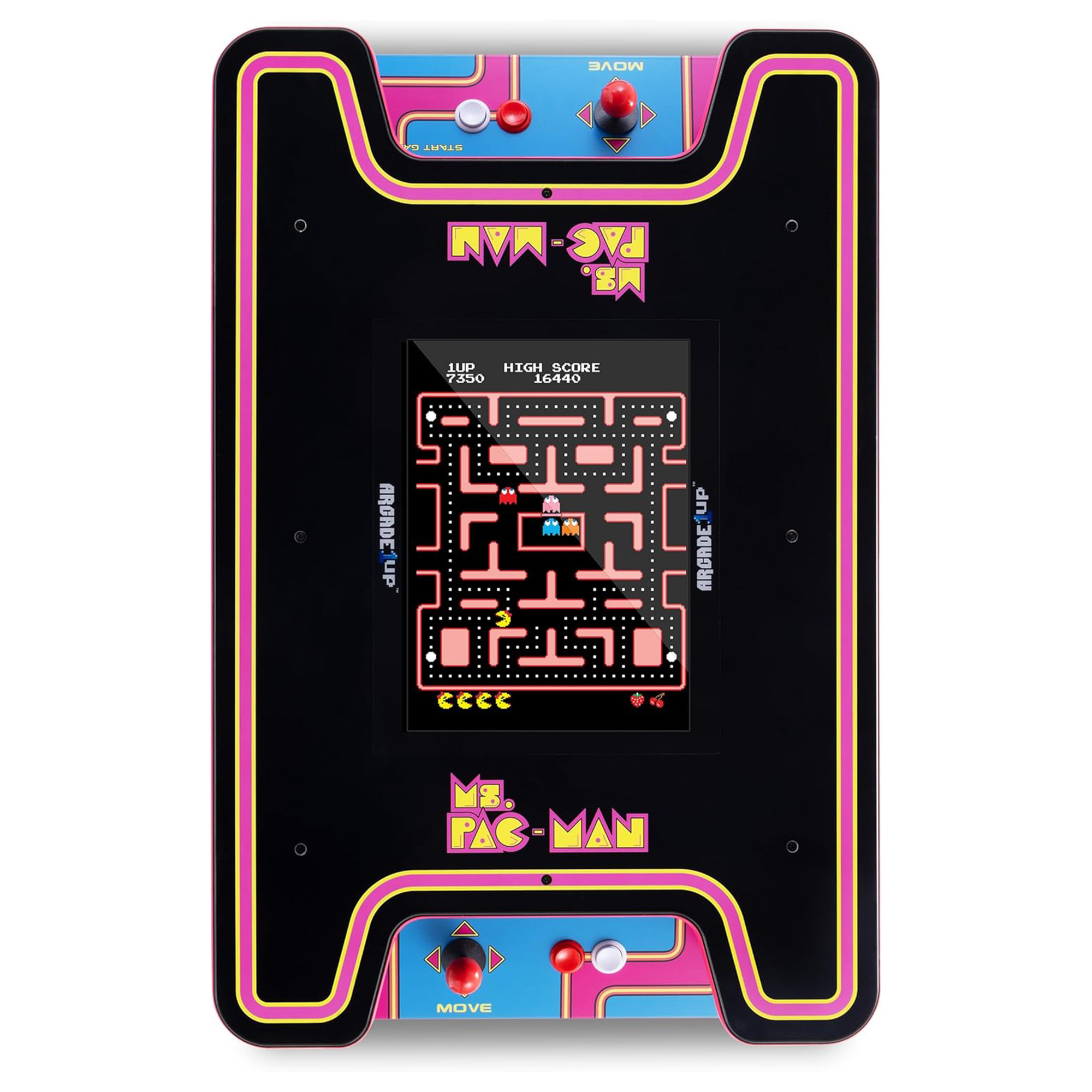 Arcade1UP Ms. PAC-MAN Head-to-Head Arcade Machine 12in1 Retro Home Arcade Table