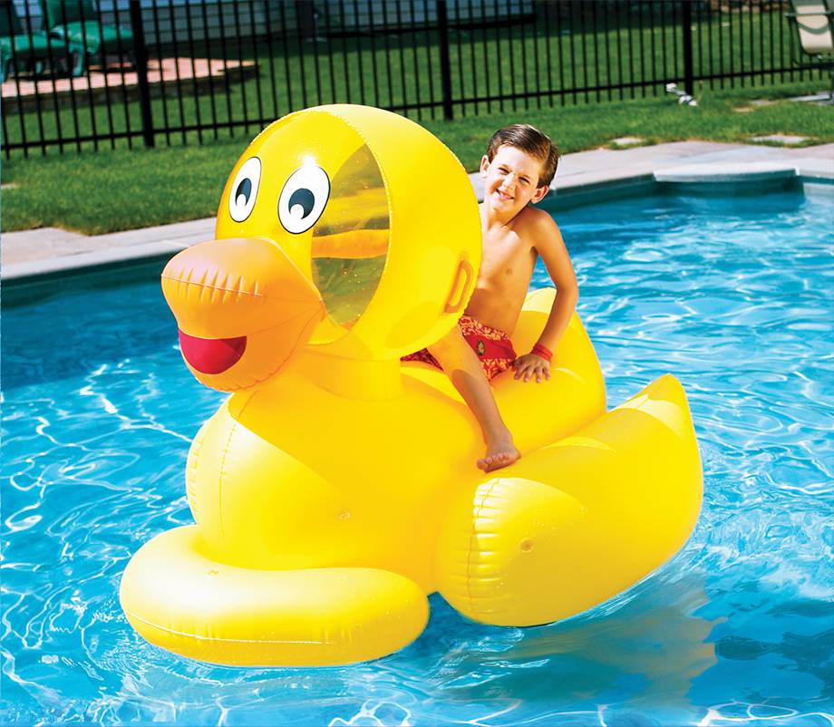 Swimline 9062 Inflatable Swimming Pool Giant Ducky Ride On Floating Toy Raft Ebay