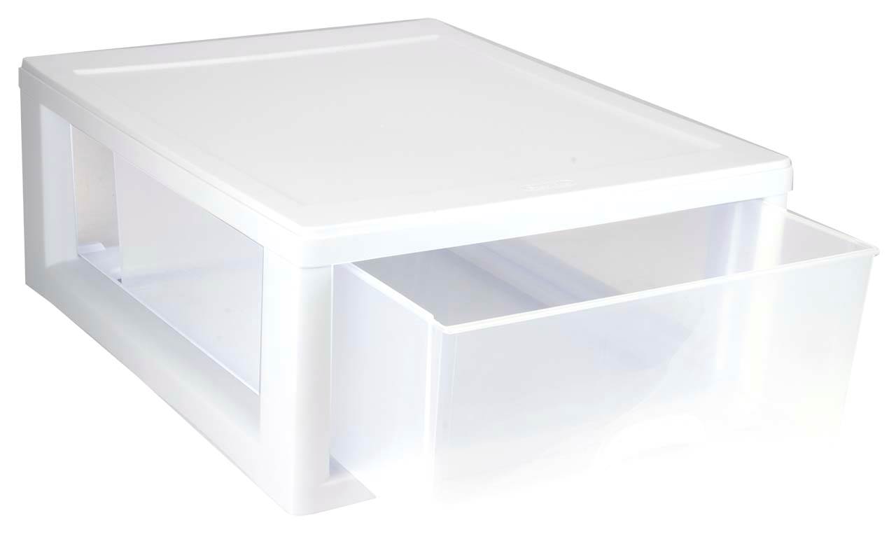 Sterilite 16 Quart Clear Plastic Stacking Storage Drawer Container Box