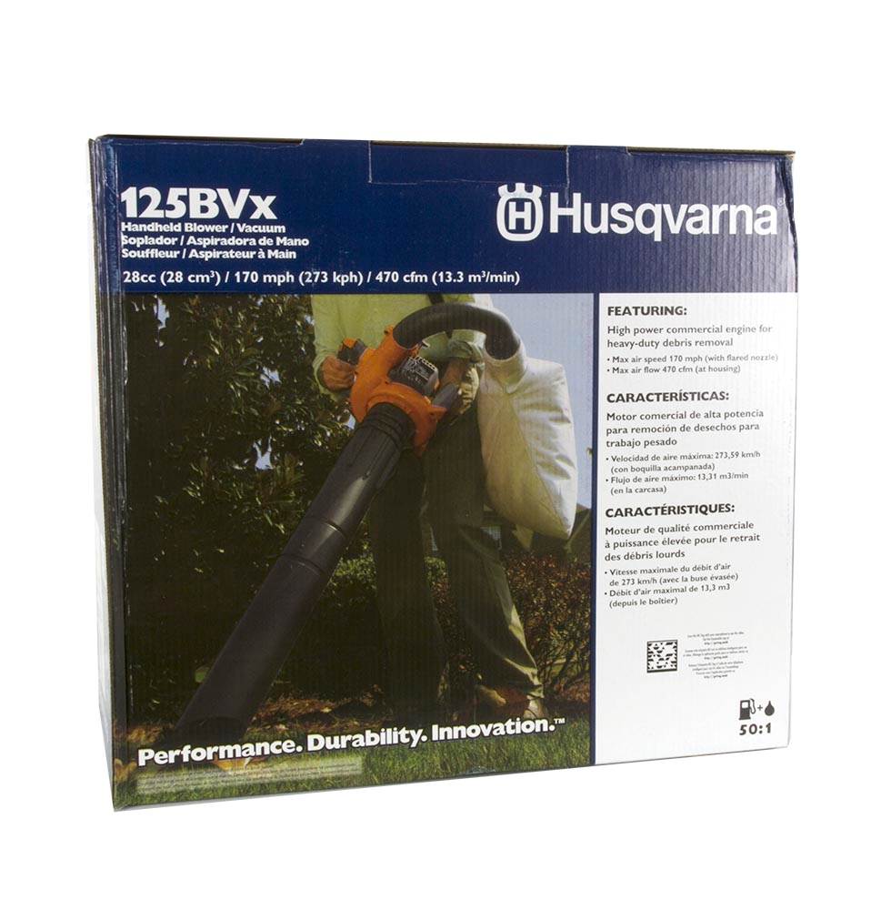 Husqvarna 125bvx 28cc 2 Cycle Gas Powered 170 Mph Lawn Blower Vacuum Orange 24761016827 Ebay 7016