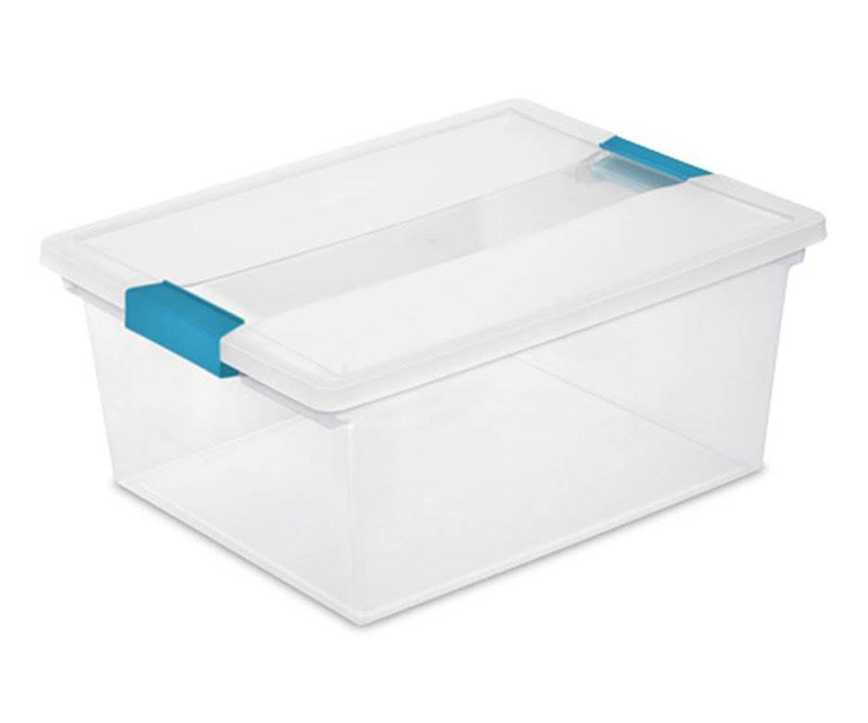 Sterilite Clear Plastic Deep Storage Container Bin with Latching Lid (4