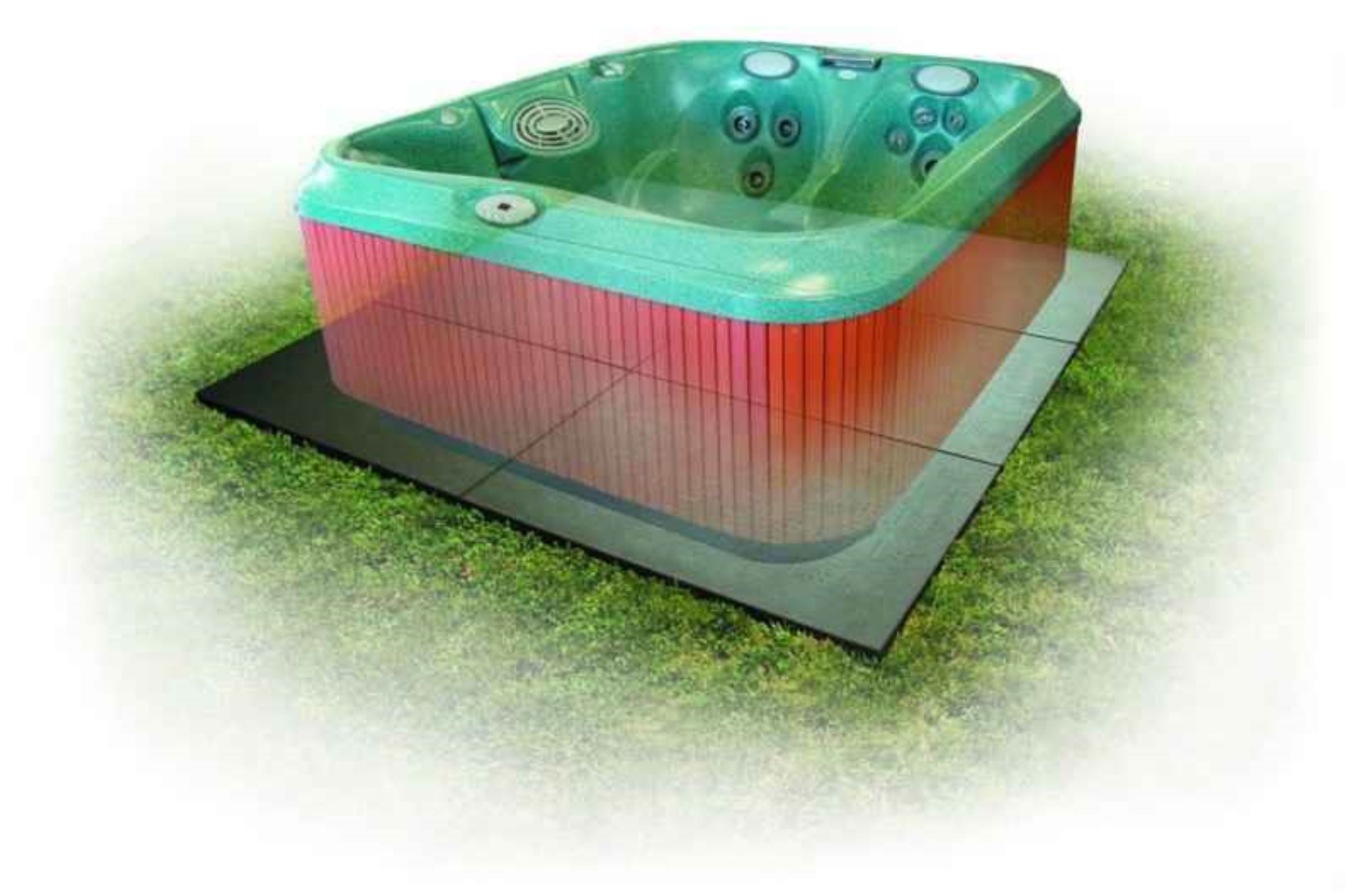 Confer SP3248 8' x 8' Handi Spa Hot Tub Deck Foundation Plastic Resin