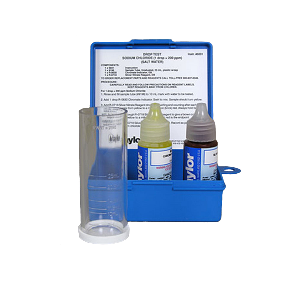 Taylor K2005 Pool Hardness pH DP Test Kit & K1766 Salt Water Drop Test Kit