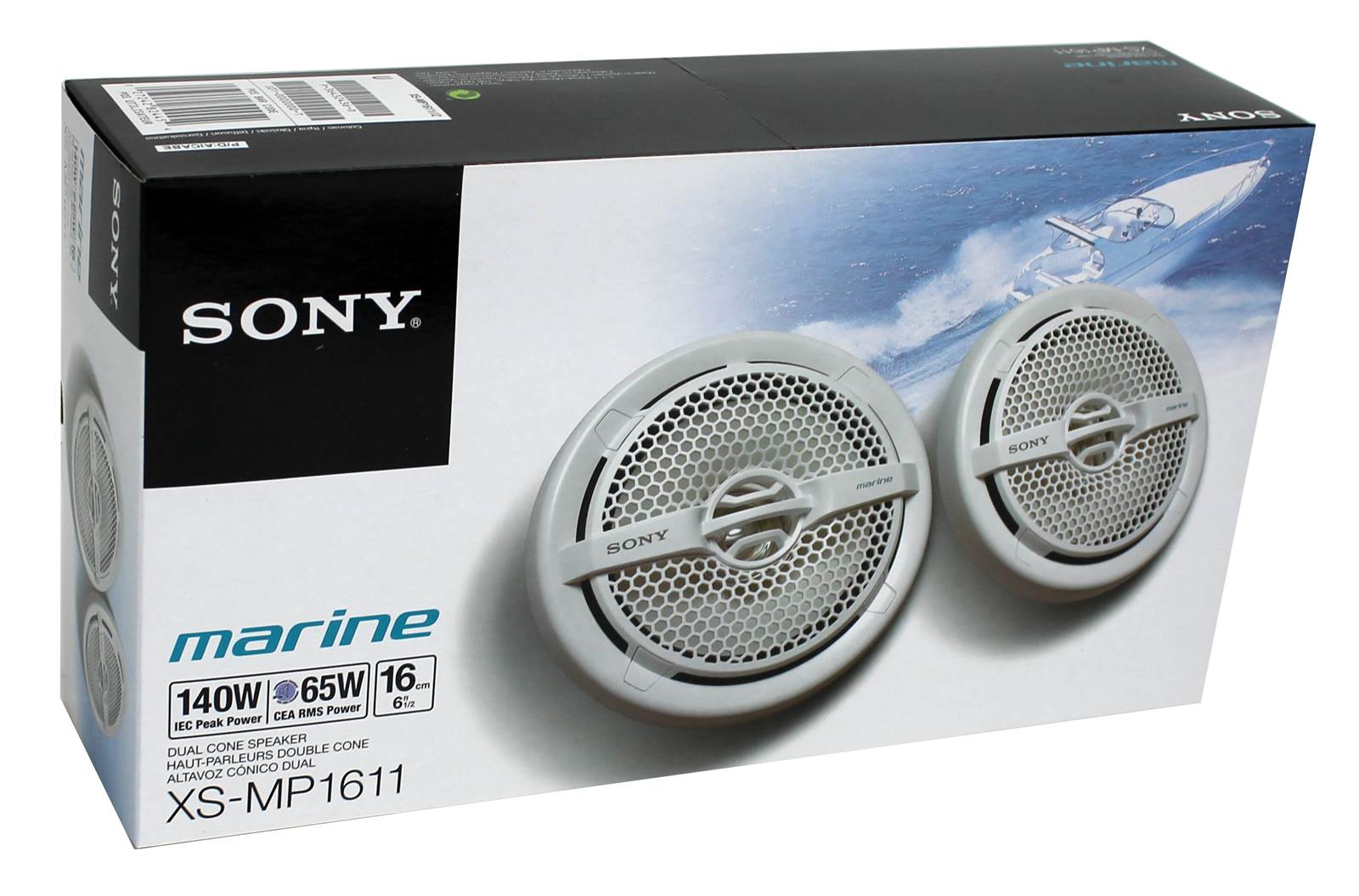 Sony XSMP1611 6.5 Inch 140 Watt Dual Cone Design Marine Speakers