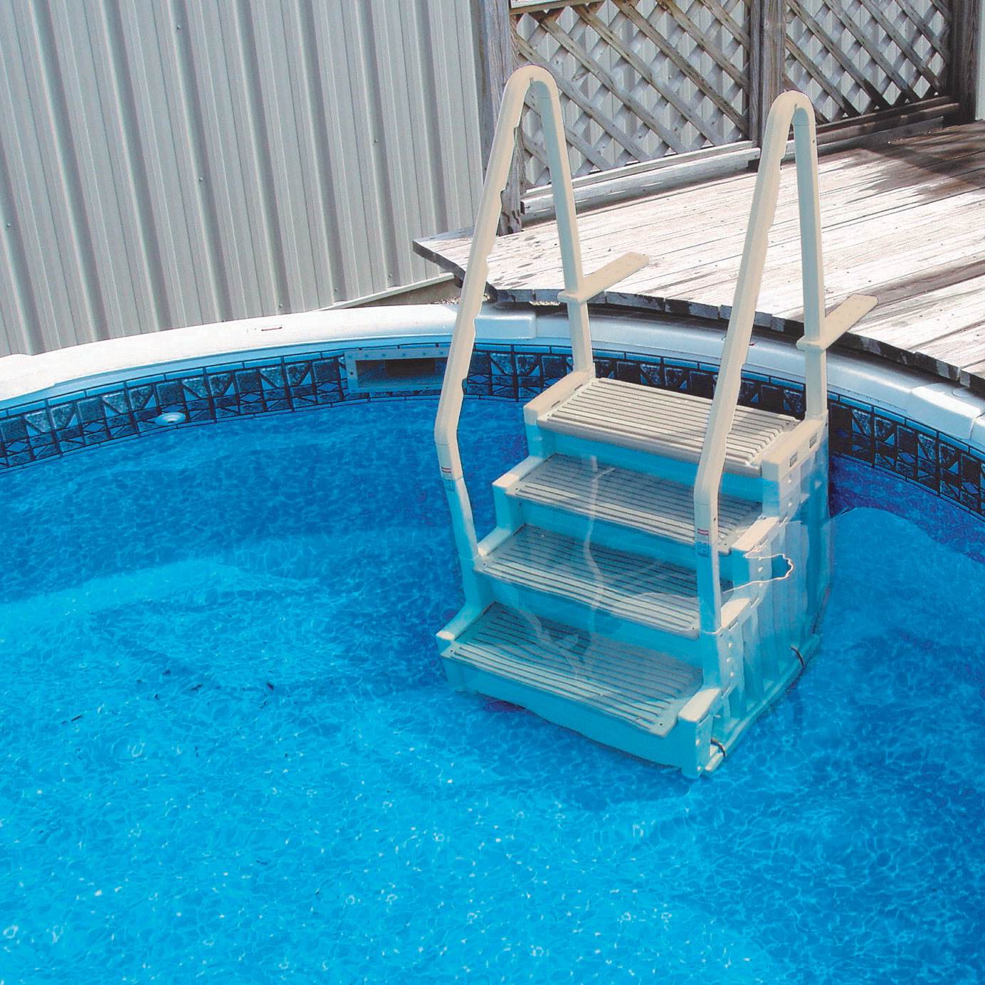 Simple Above Ground Swimming Pool Ladder Pad for Large Space
