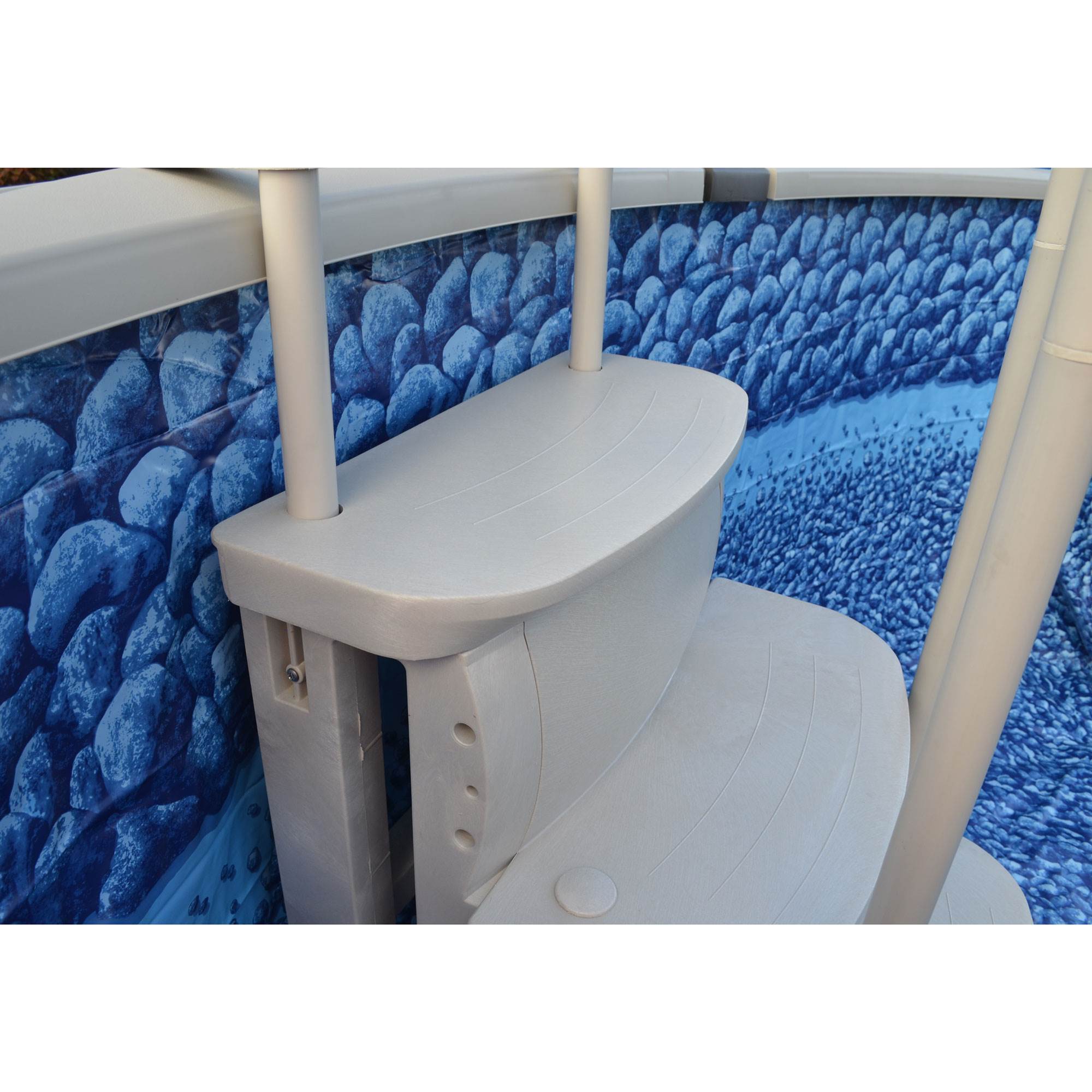 Main Access iStep Above Ground Pool Entry Steps Ladder w/ LED Light + 2