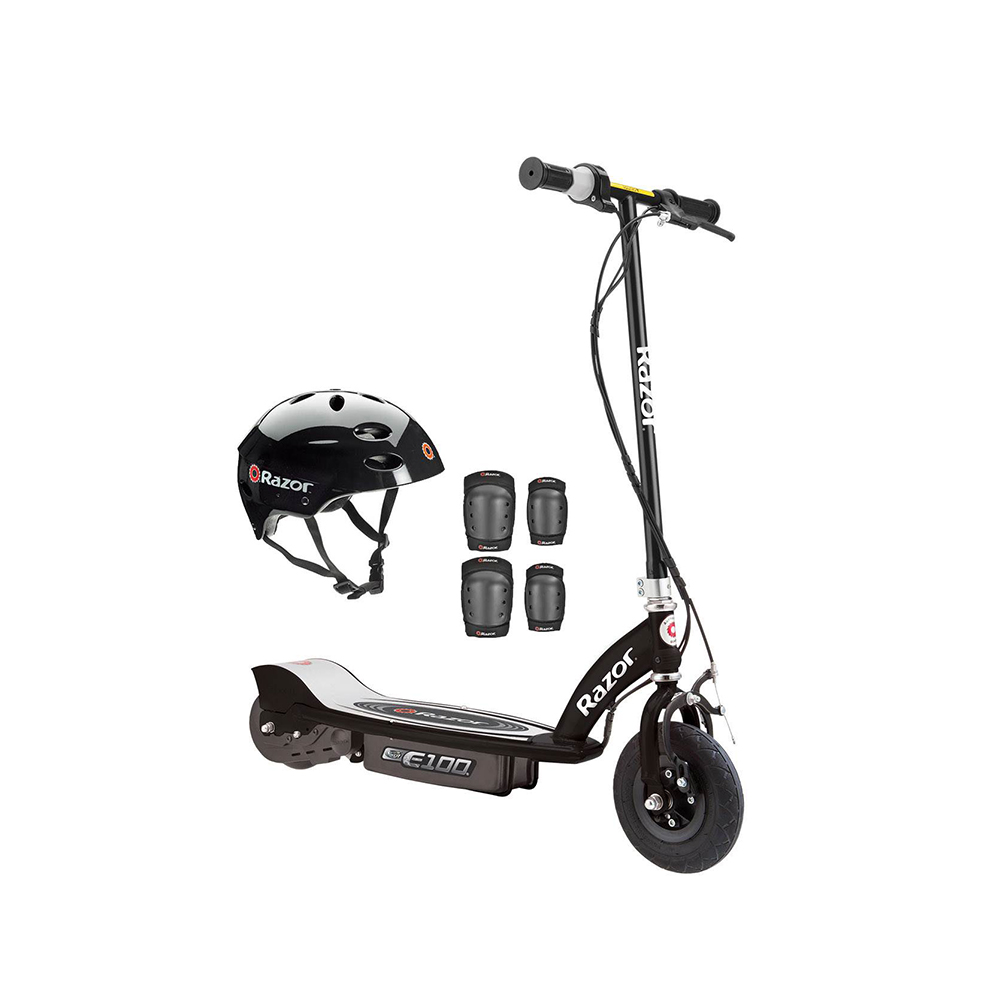 Razor E100 Kids Motorized 24V Electric RideOn Scooter w/ Helmet and
