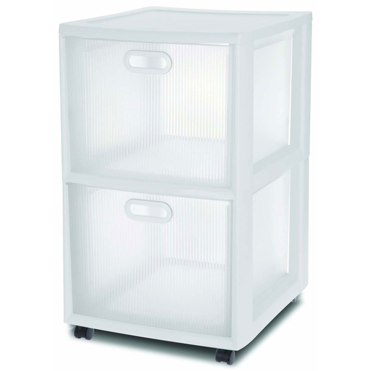 Sterilite 36208002 Ultra 2 Drawer Plastic Rolling Storage Container (2