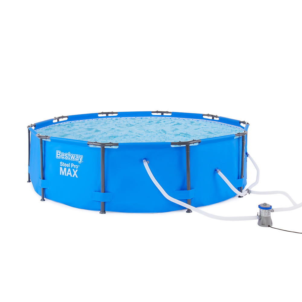 Bestway 10 Feet X 30 Steel Pro Max Round Above Ground Swimming Pool With Pump 821808564071 Ebay