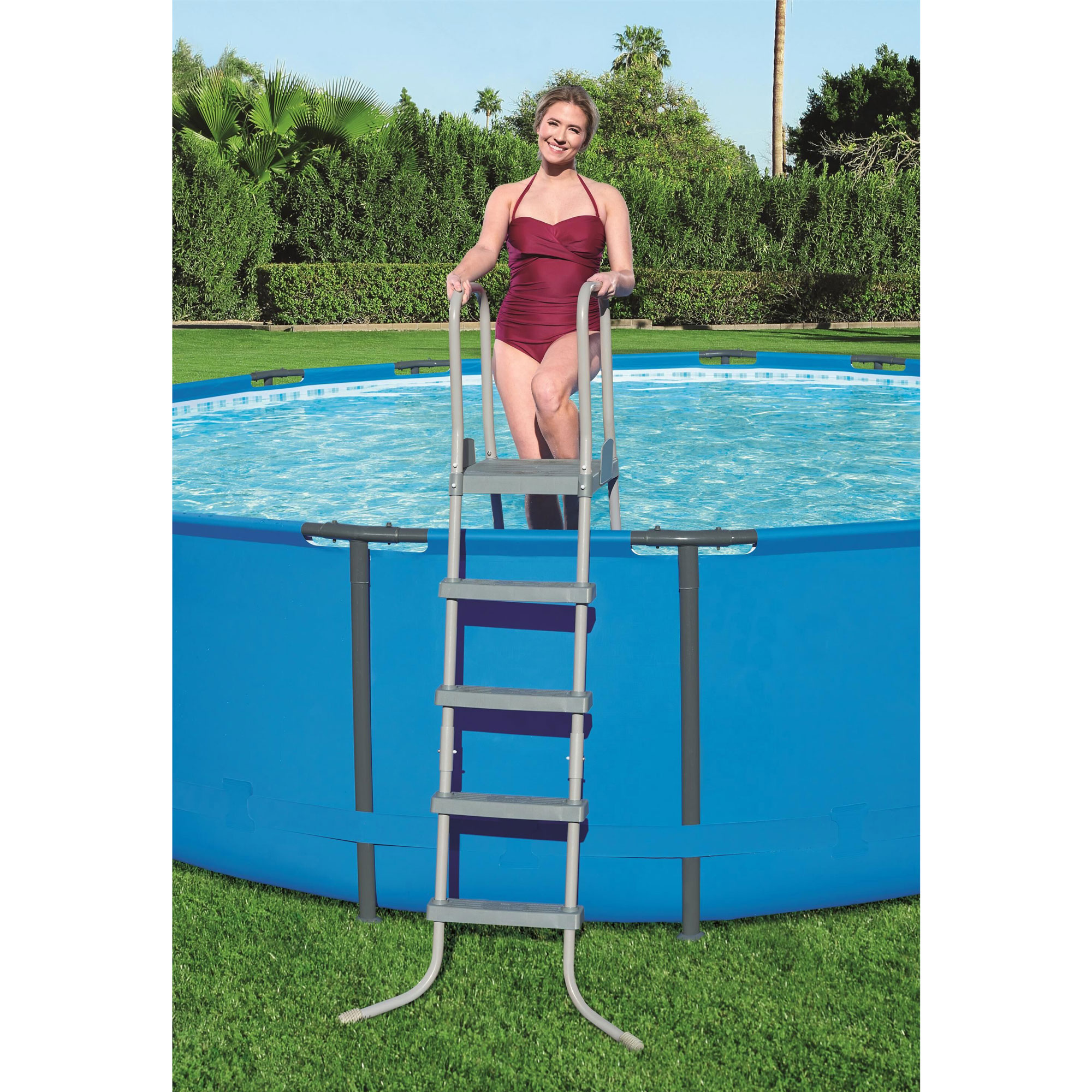 above the ground swimming pool ladders