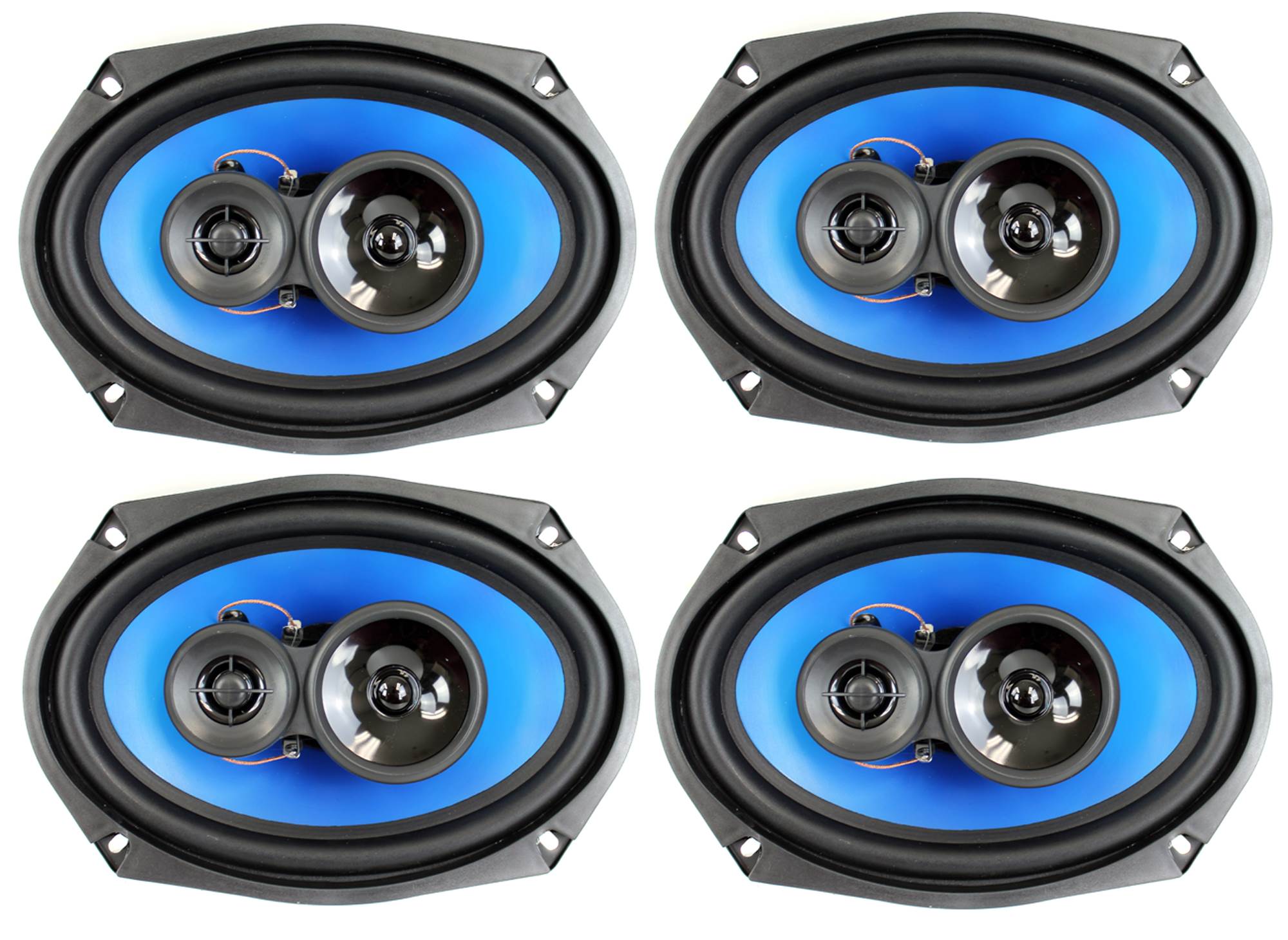 4) Q Power 6x9" 700 Watt 3Way Car Audio Stereo Coaxial Speakers Four