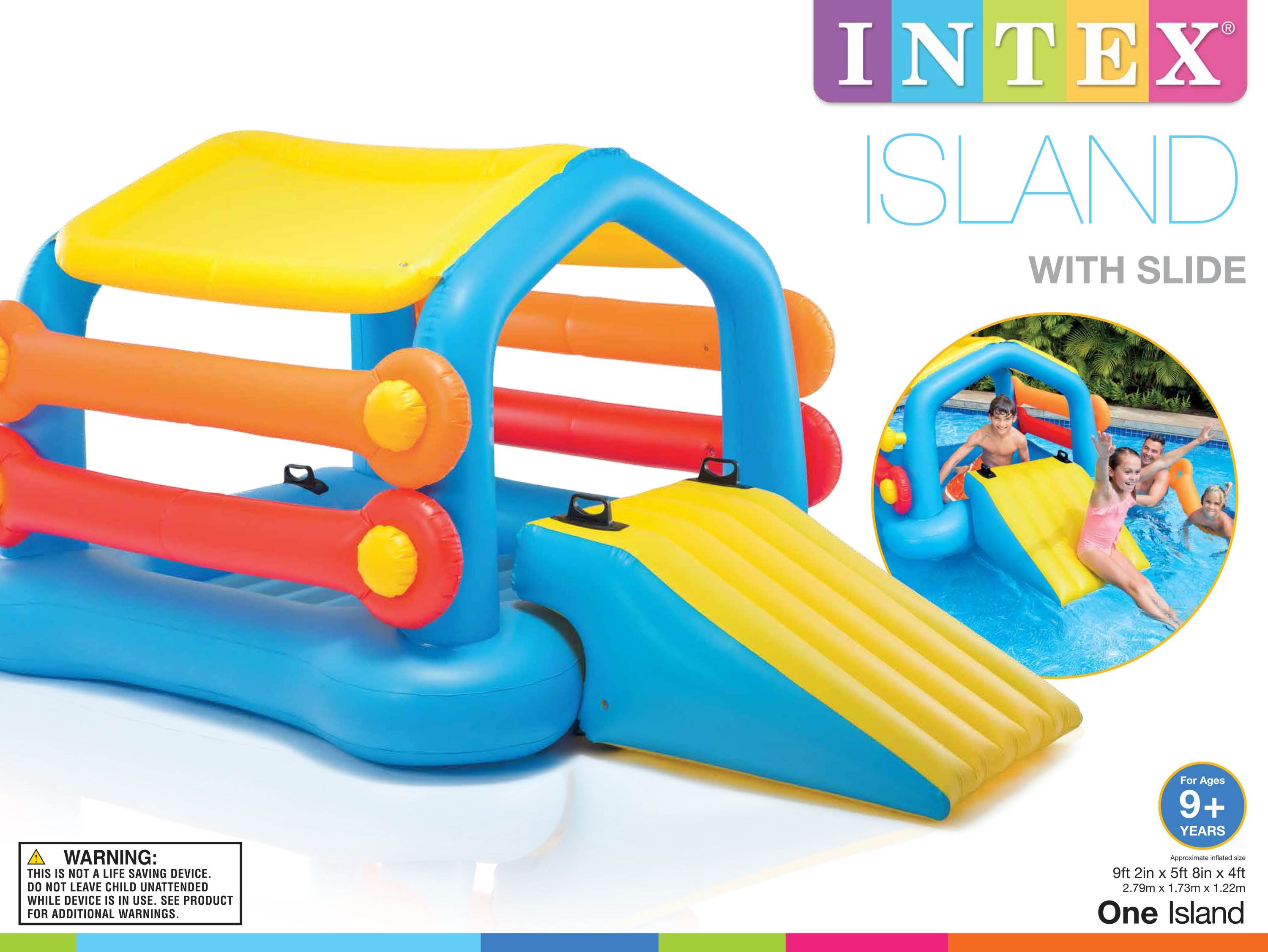 intex island with slide