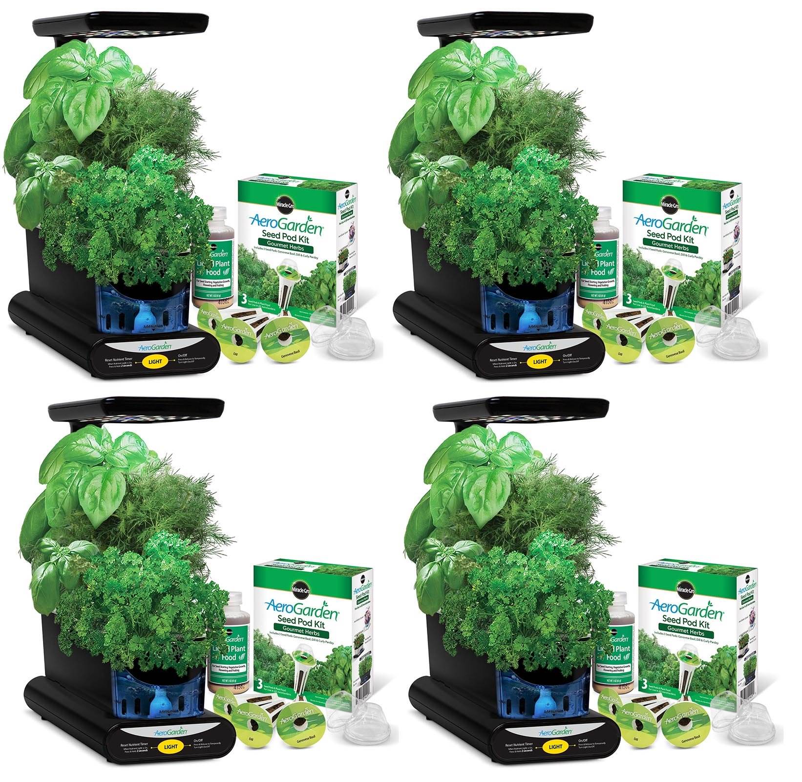 MiracleGro AeroGarden 3Pod Indoor Sprout LED Plus with Herb Seed Kit