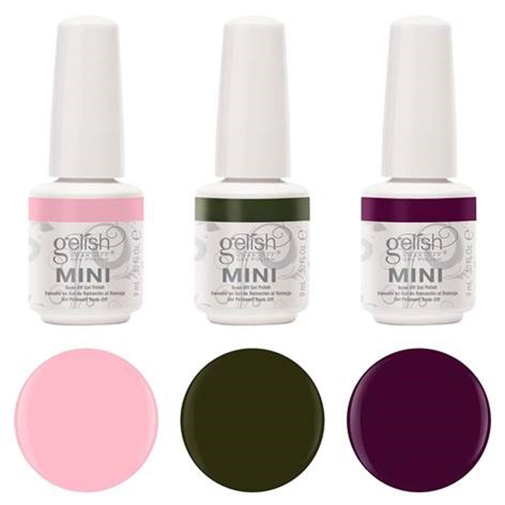 Gelish Mini Soak Off Gel Nail Polish Starter Kit, 9 ML With 5 Colors ...