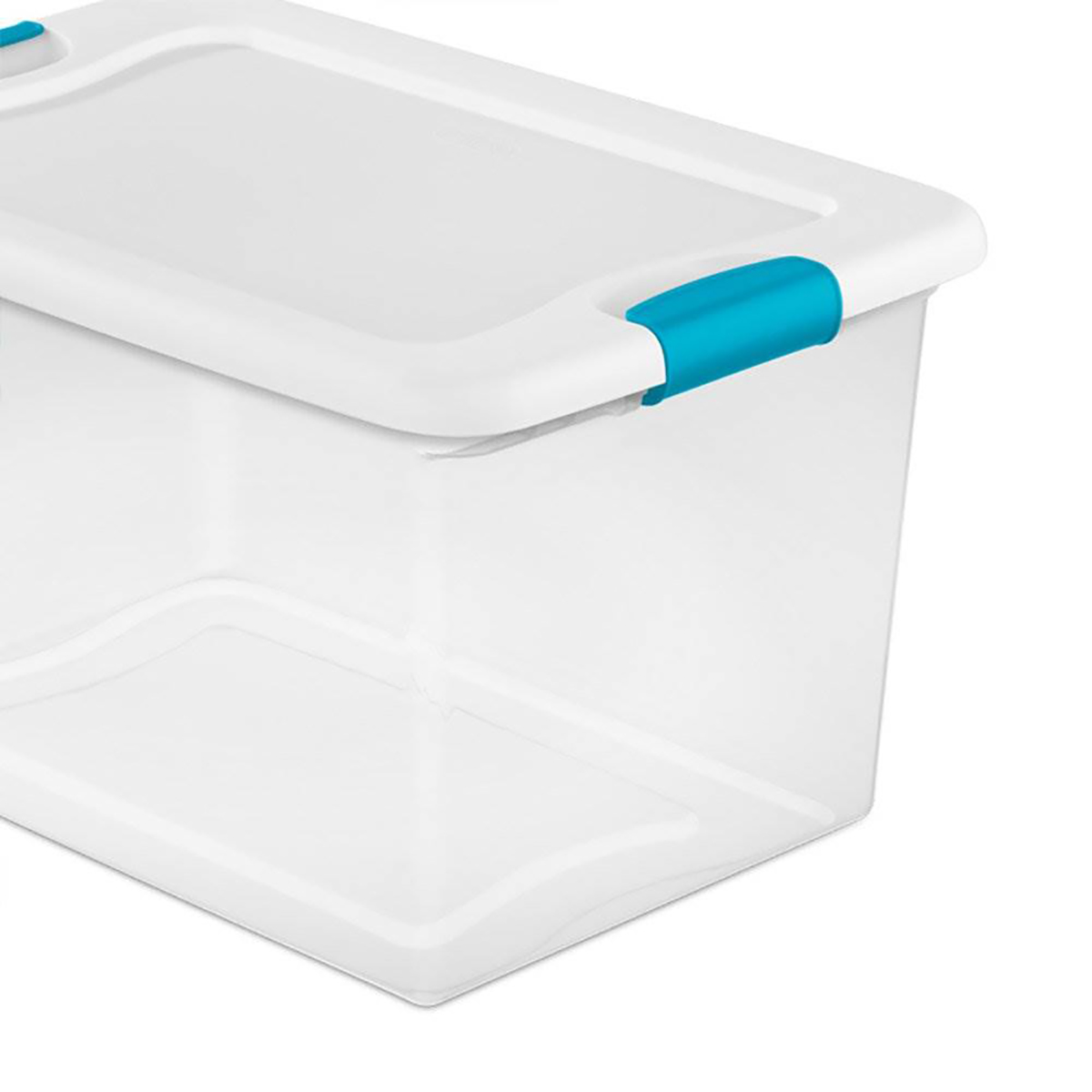 Sterilite 64 Quart Clear Plastic Storage Boxes Bins Totes w/ Latches (6