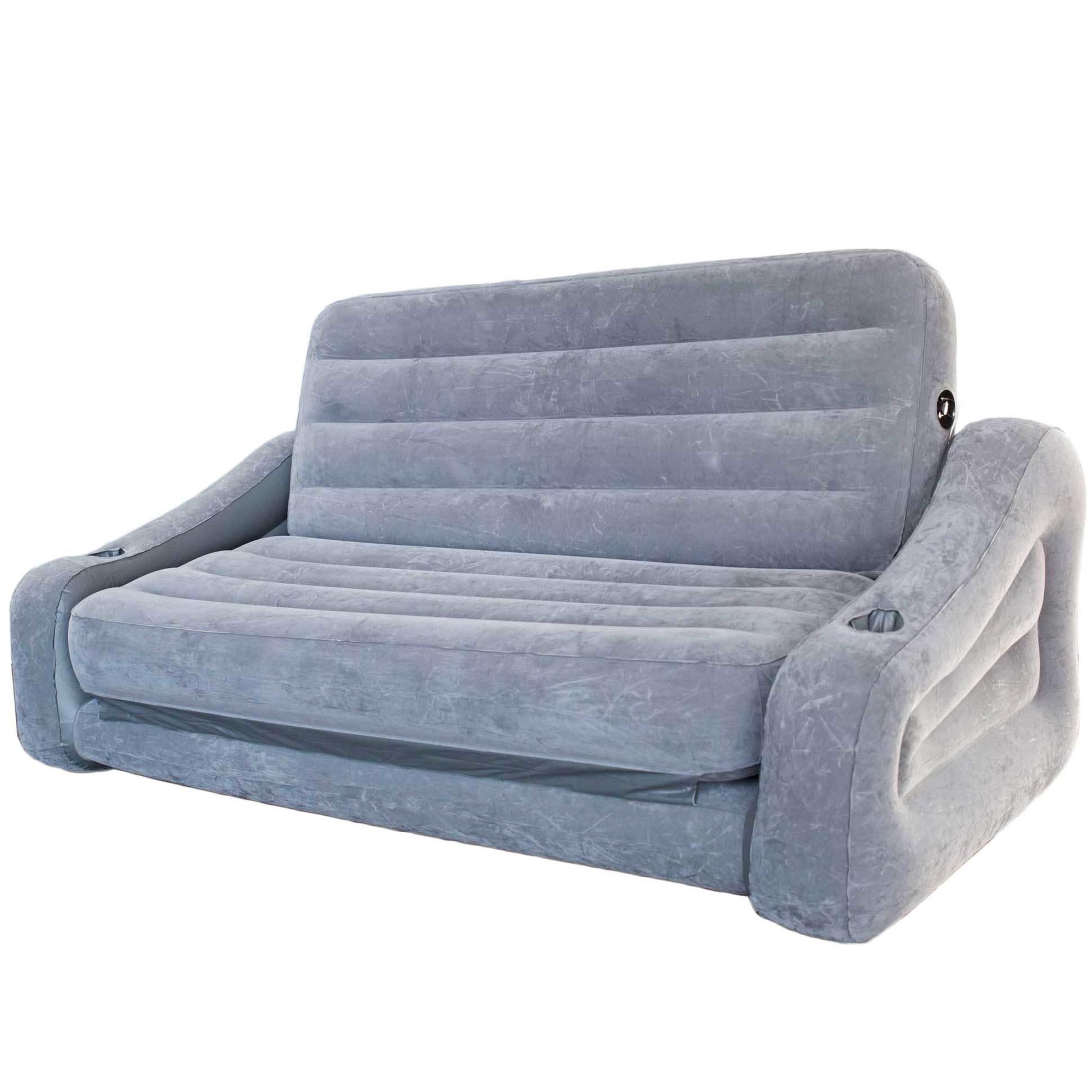 Intex Inflatable 2 In 1 Pull Out Sofa And Queen Air Mattress Futon