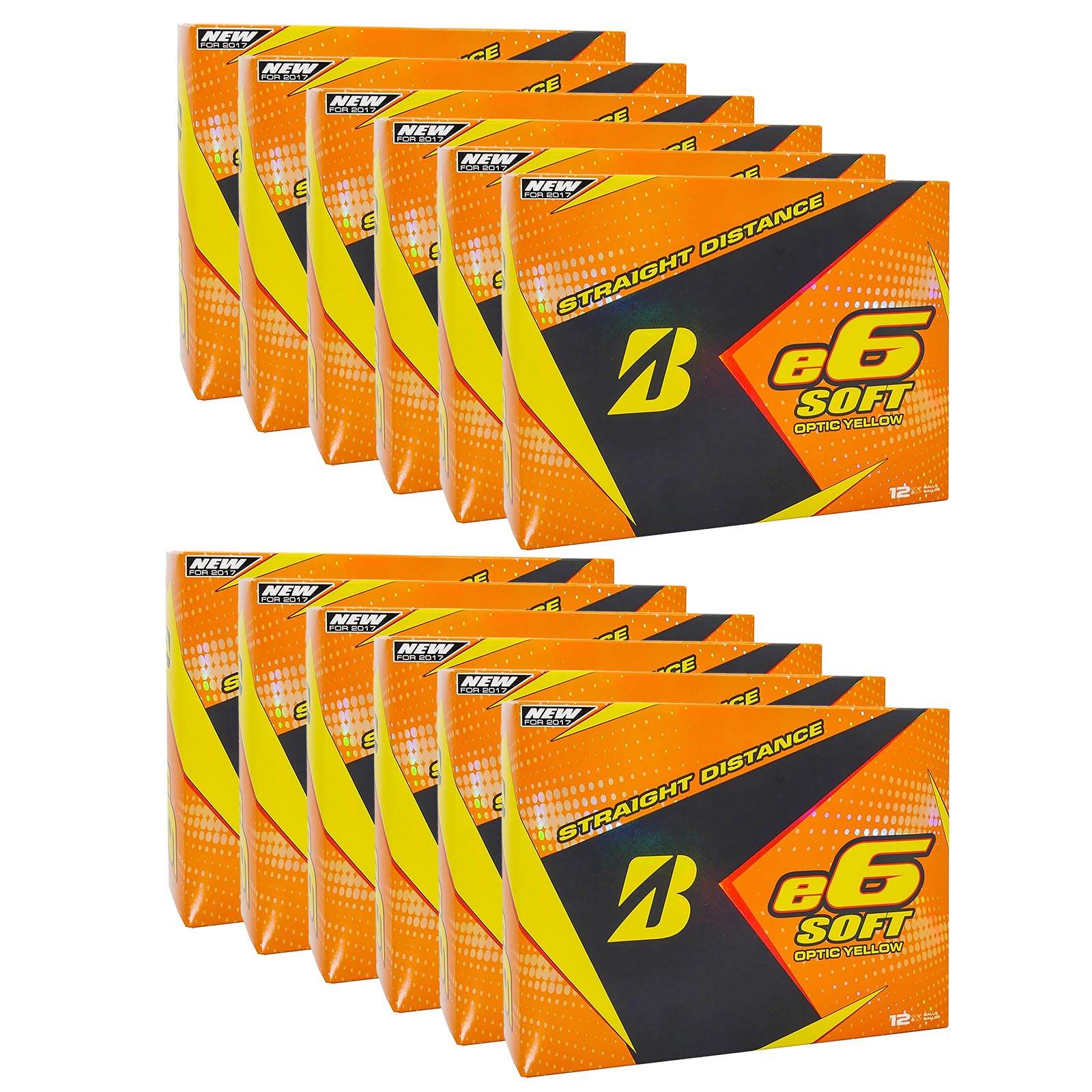 Bridgestone 2017 e6 Soft Yellow Straight Distance Low Spin Golf Balls