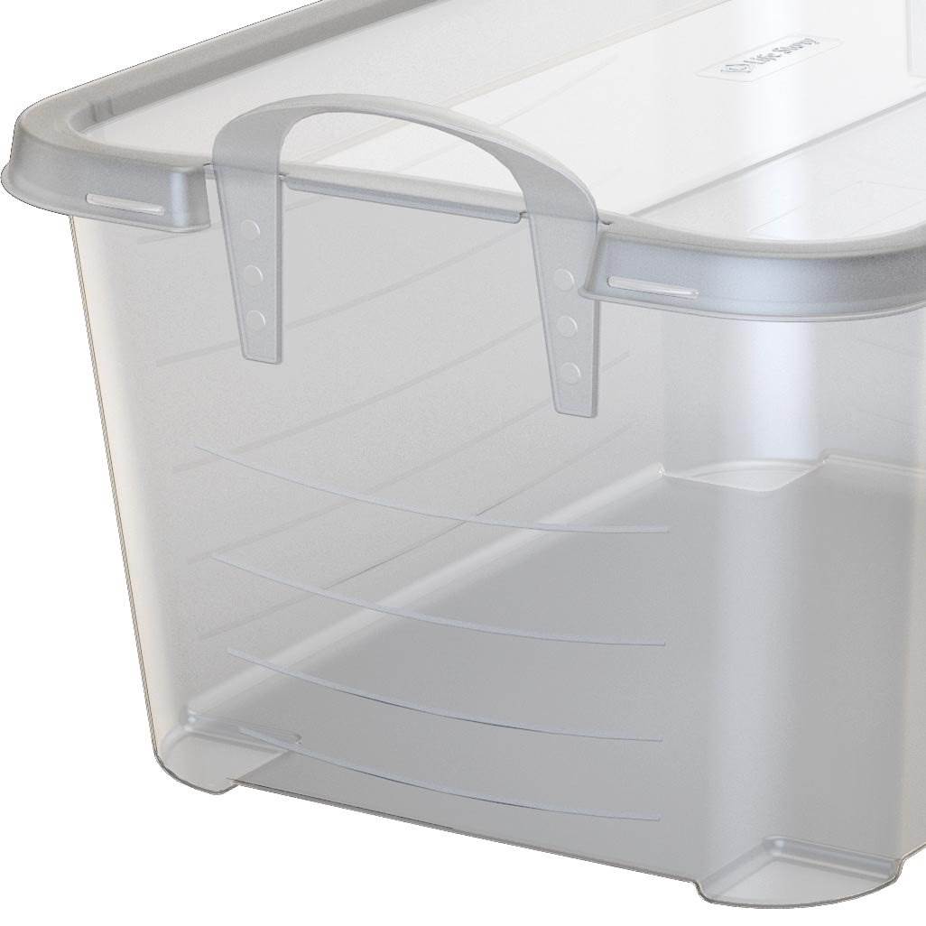 clear stackable closet bins