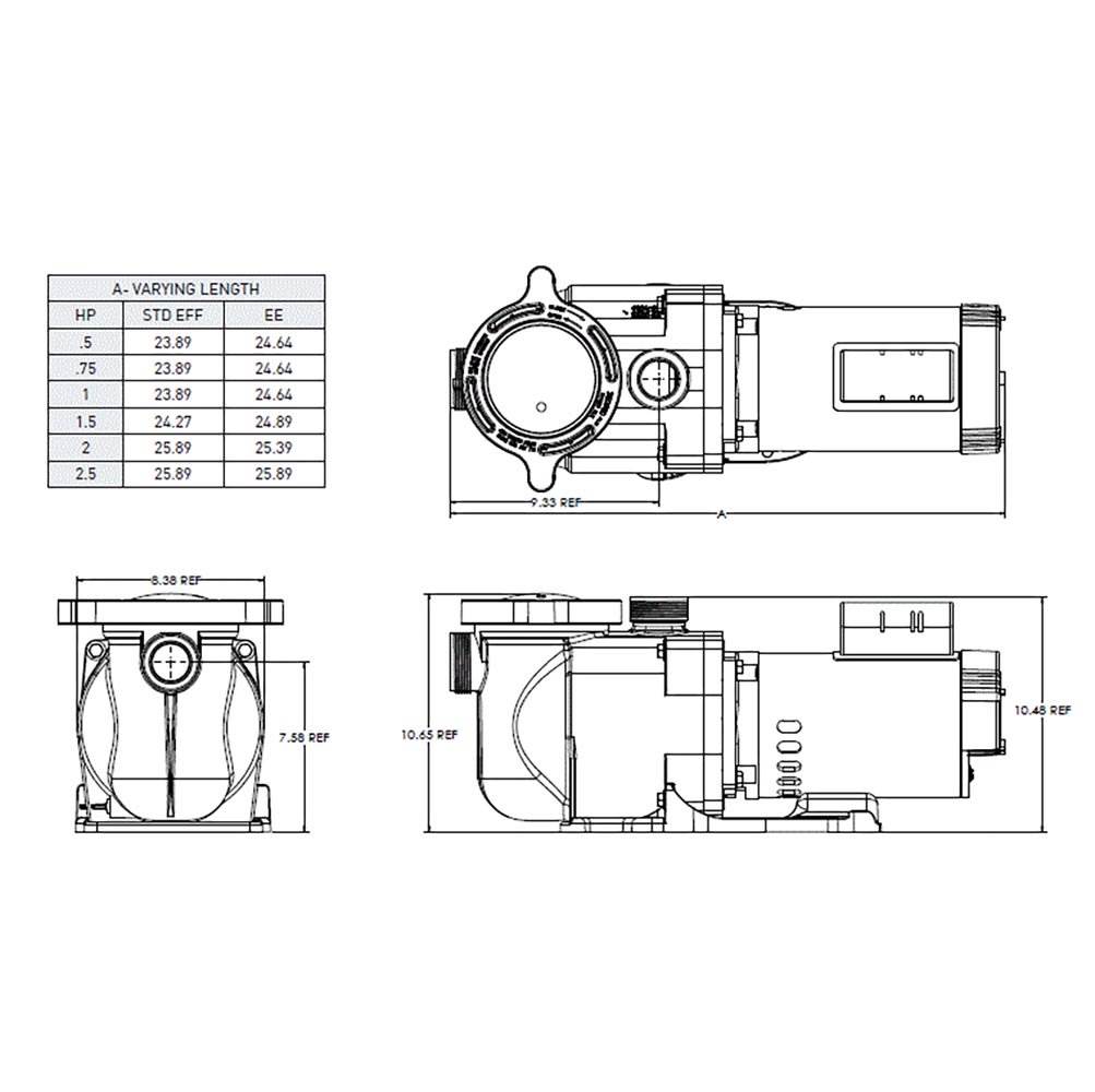 Pentair SuperFlo 2.5 HP 230V Single Speed High Performance Pool Pump