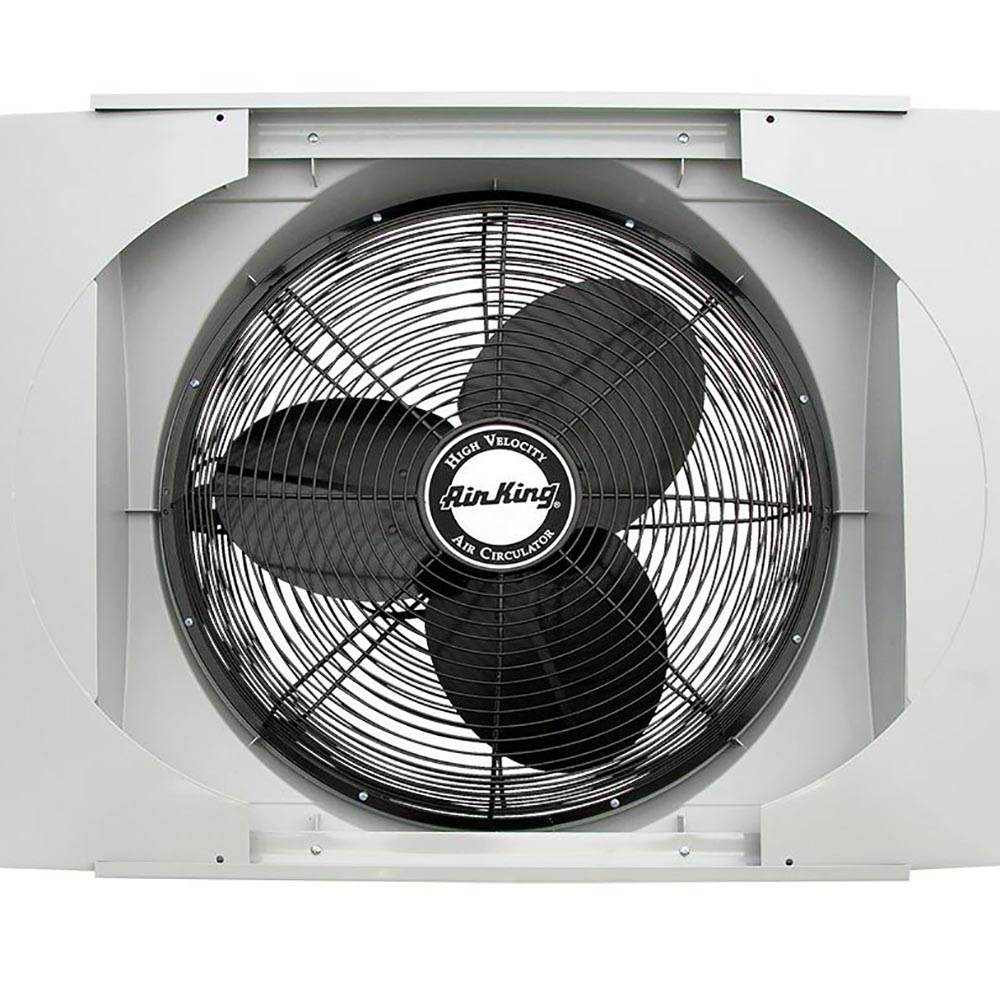 Air King 20 Inch Blades Whole House 120V 3 Speed Window Fan, Gray (Open ...