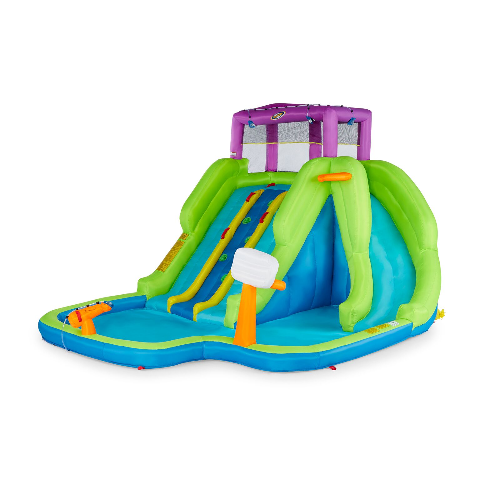 kahuna triple blast kids outdoor inflatable splash pool backyard water slide