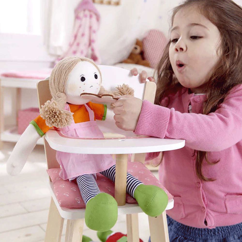 doll bed and highchair set