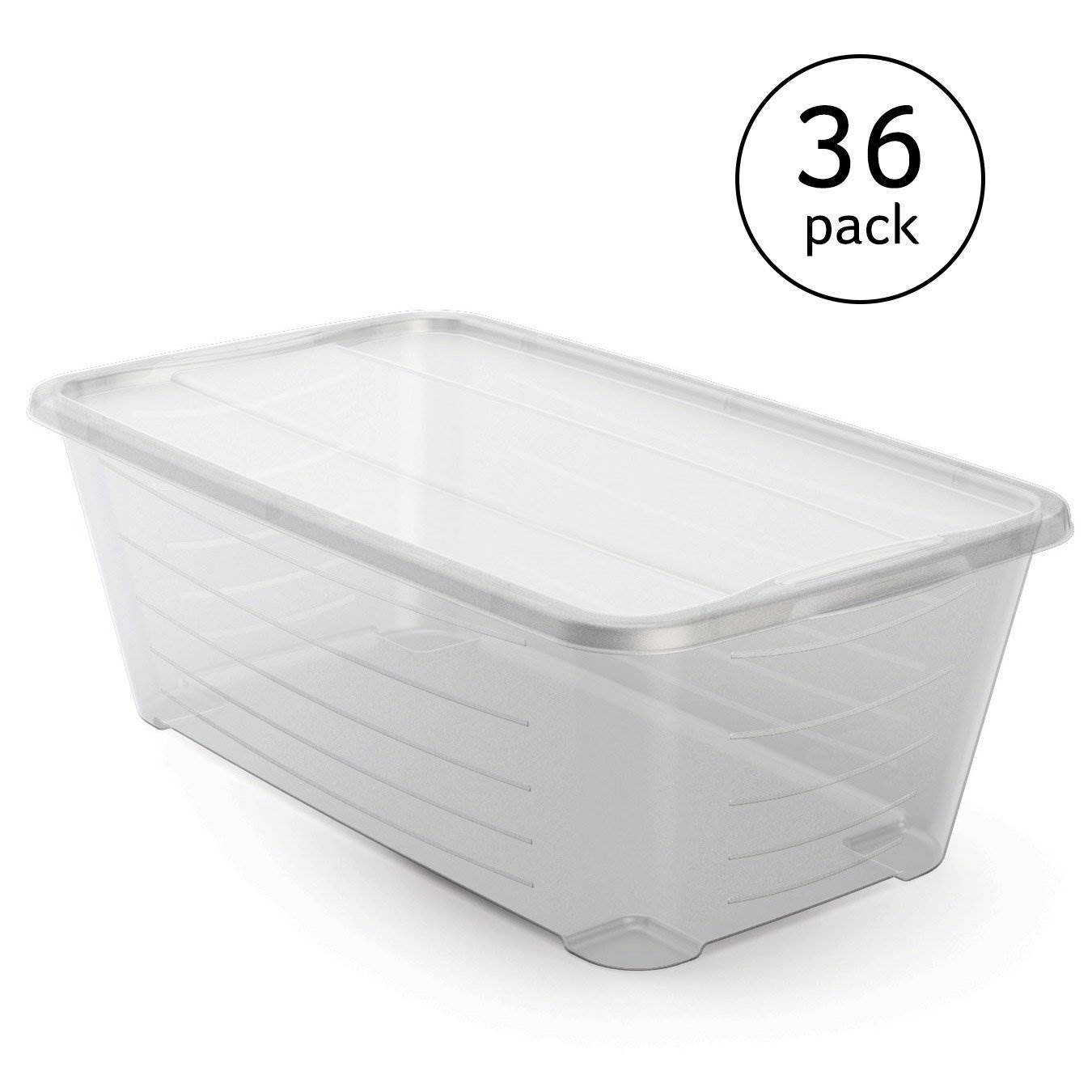 plastic shoe box with lid
