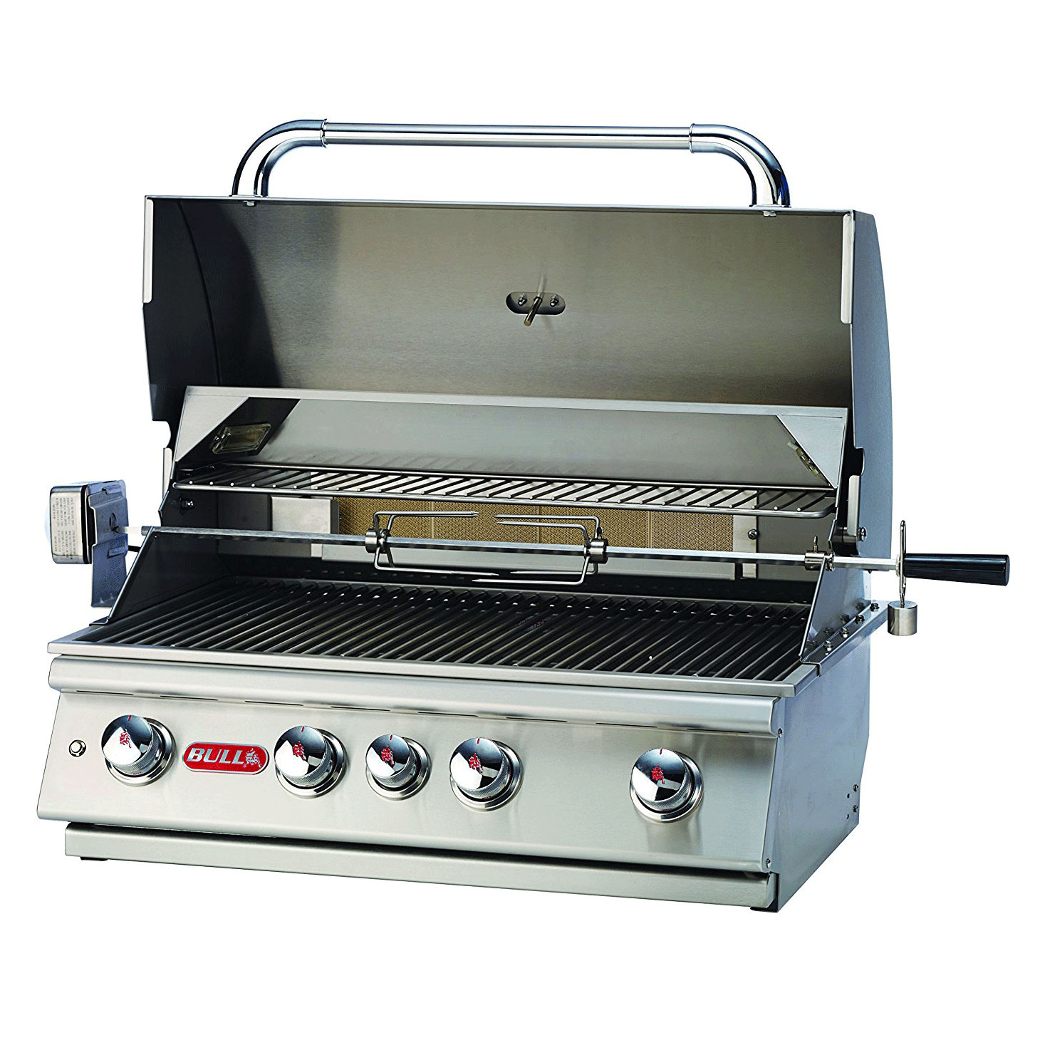 Bull Angus 4 Burner Stainless Steel Built In Natural Gas BBQ Barbecue