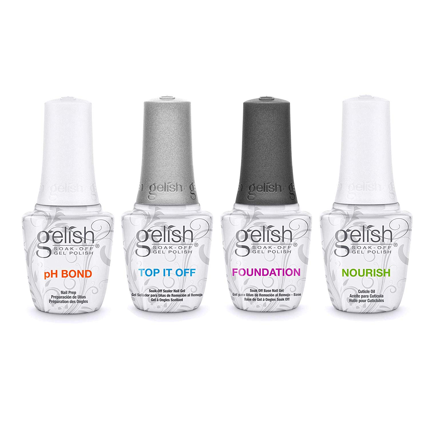 Gelish 15 ML Soak Off Gel Nail Polish Kit Mini 9 ML Soak Off Gel