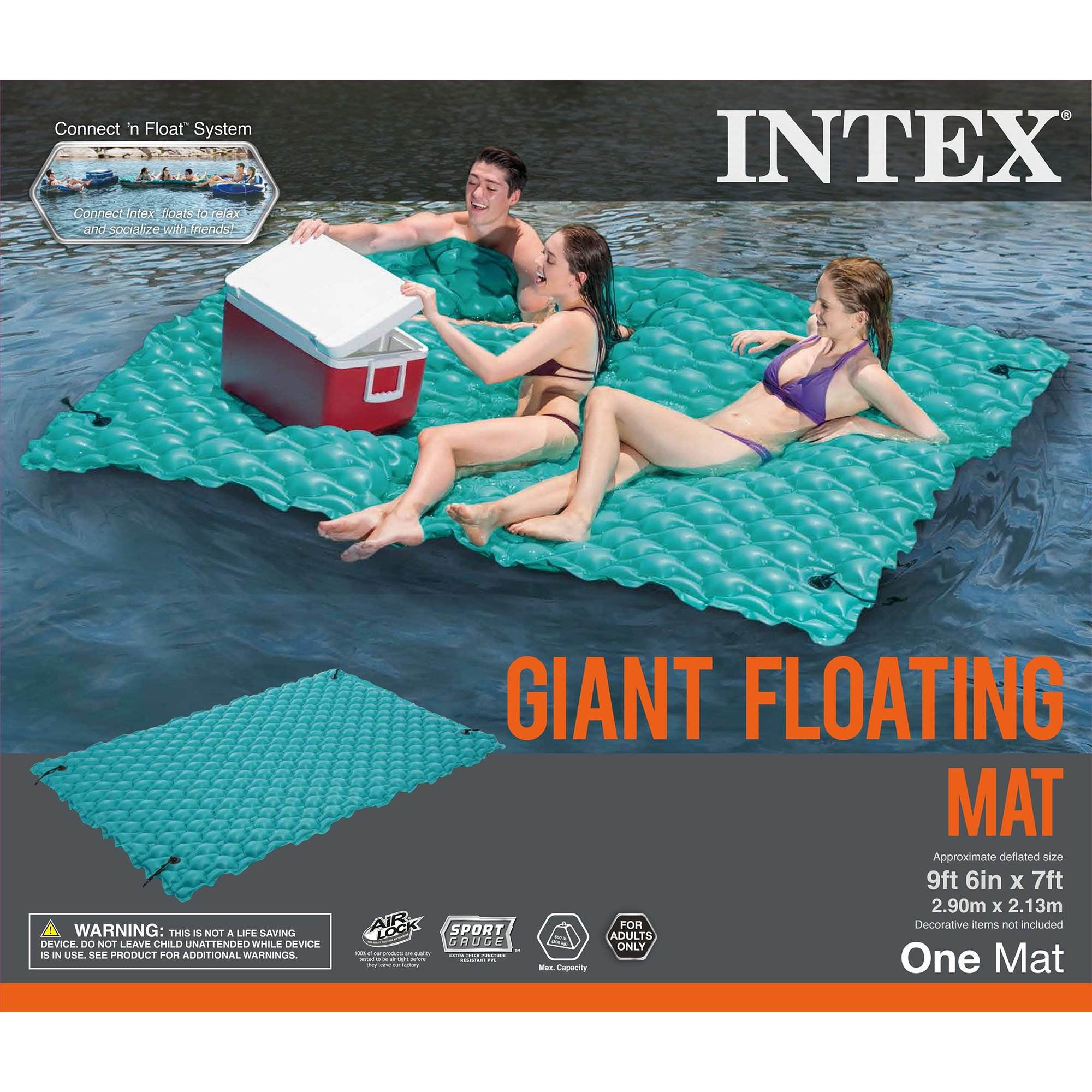 intex giant floating mat