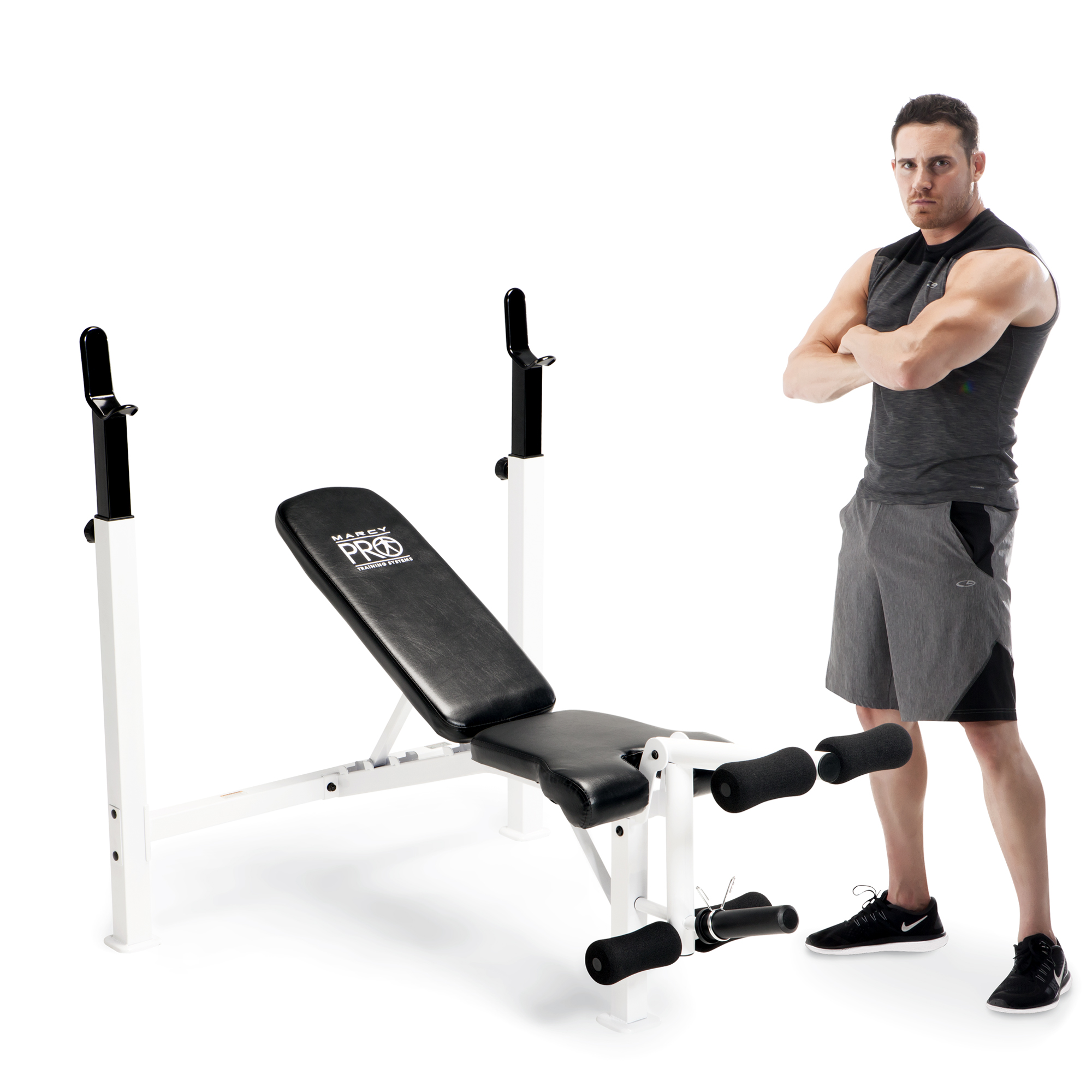 Marcy Fitness Adjustable Olympic Home Gym Weight Lifting Workout Bench