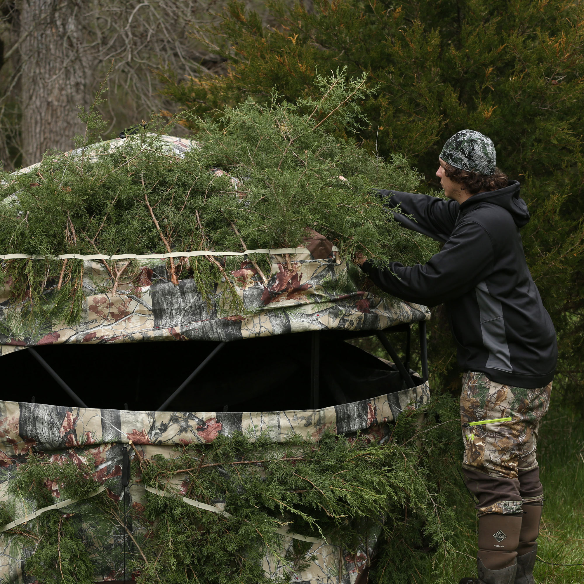 Blinds Big Ox 5 Backwoods Camo Heavy Duty Pop Up Ground