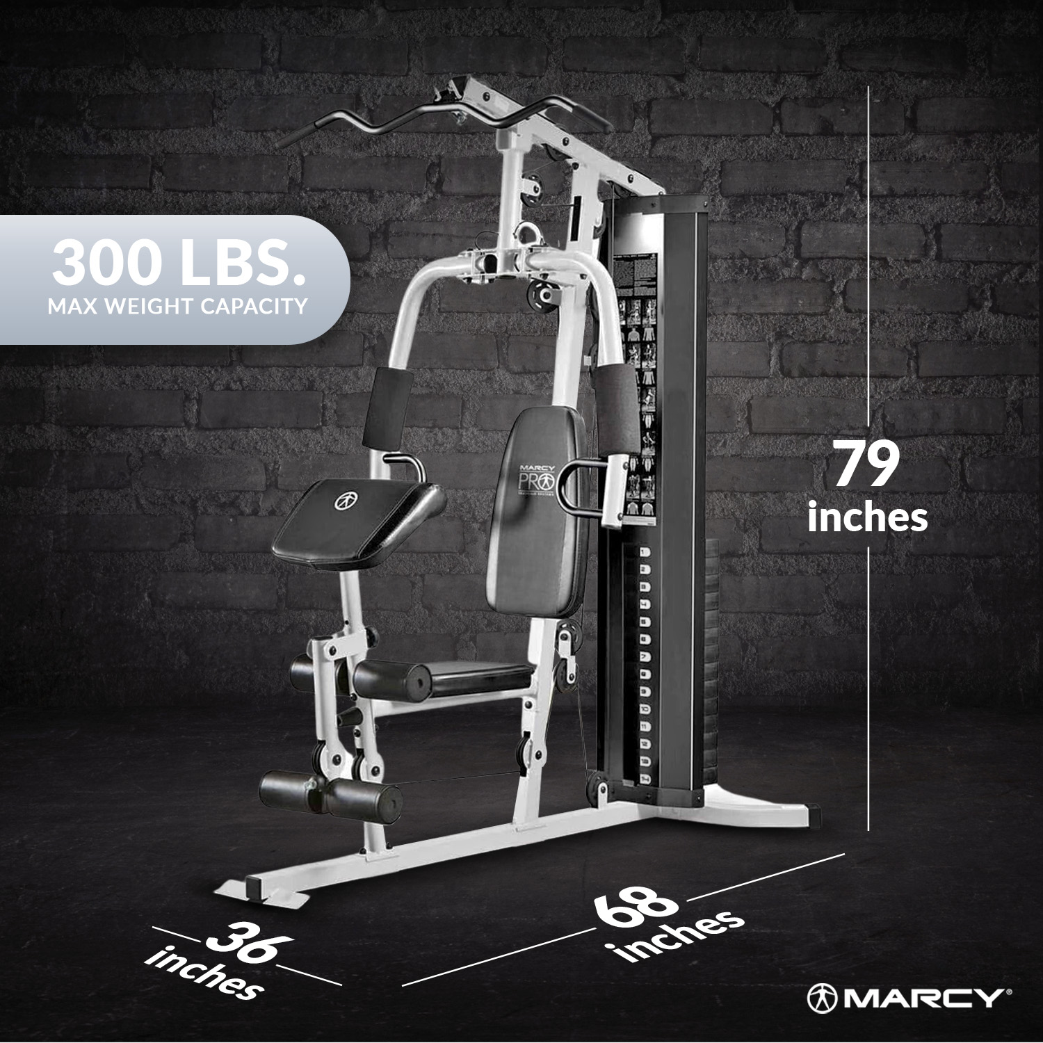 Marcy Dual-Functioning Upper Lower Body Fitness Workout 150-Pound