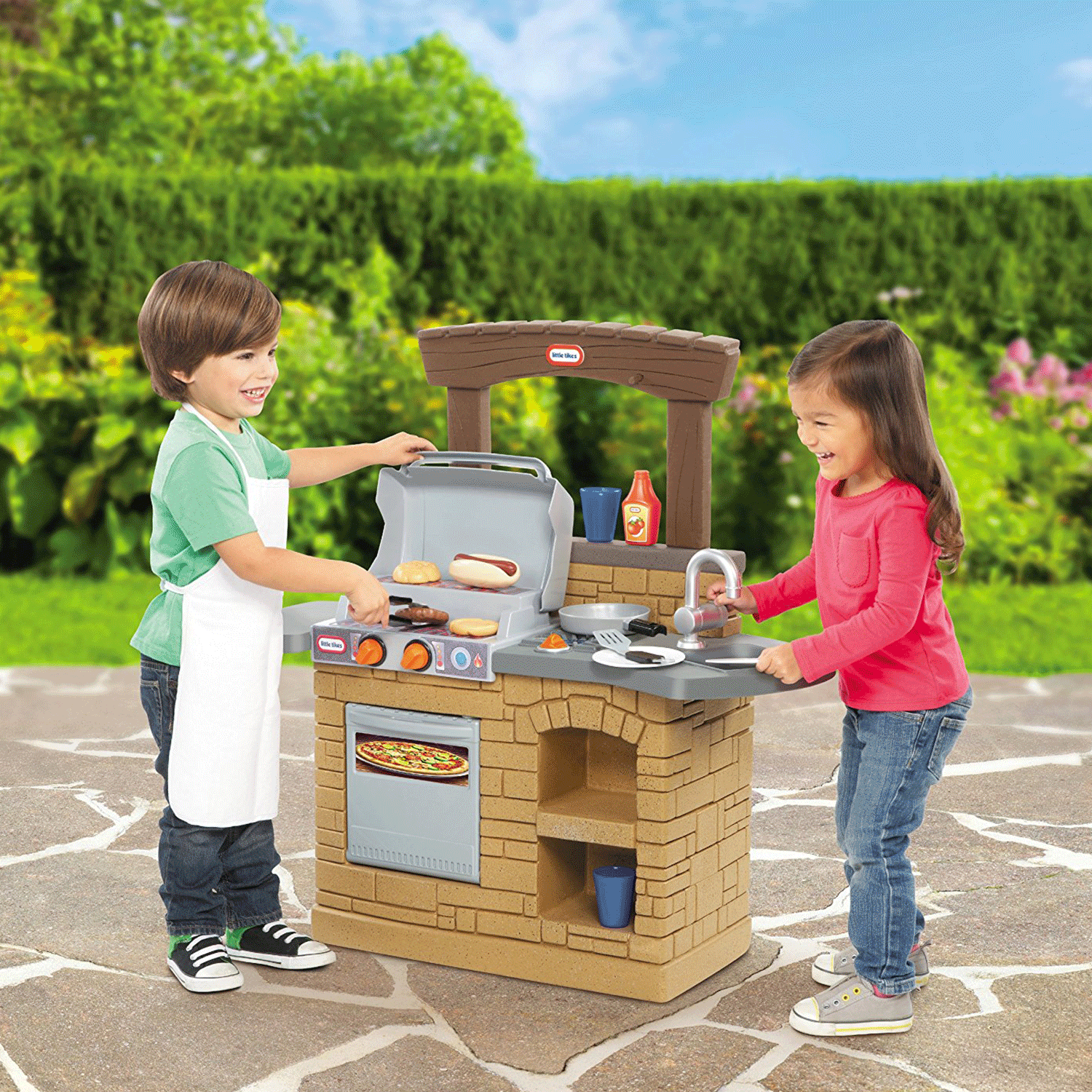 Little Tikes Play Pretend Kids Barbecue Cook N Play Outdoor Bbq Grill