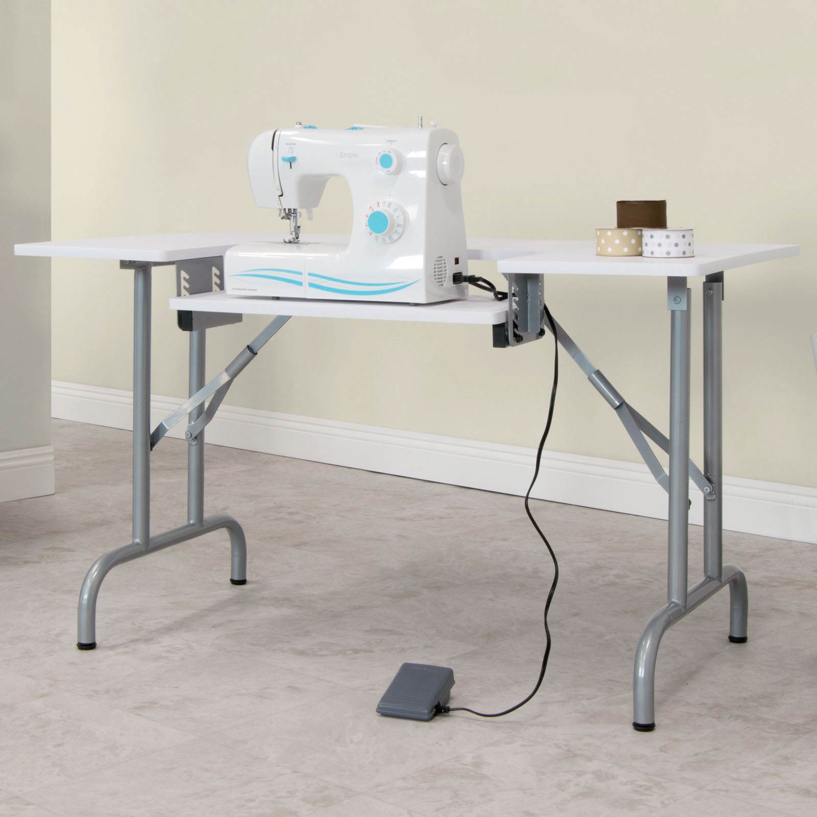 Studio Designs Folding Multipurpose Sewing & Craft Table w/ Machine