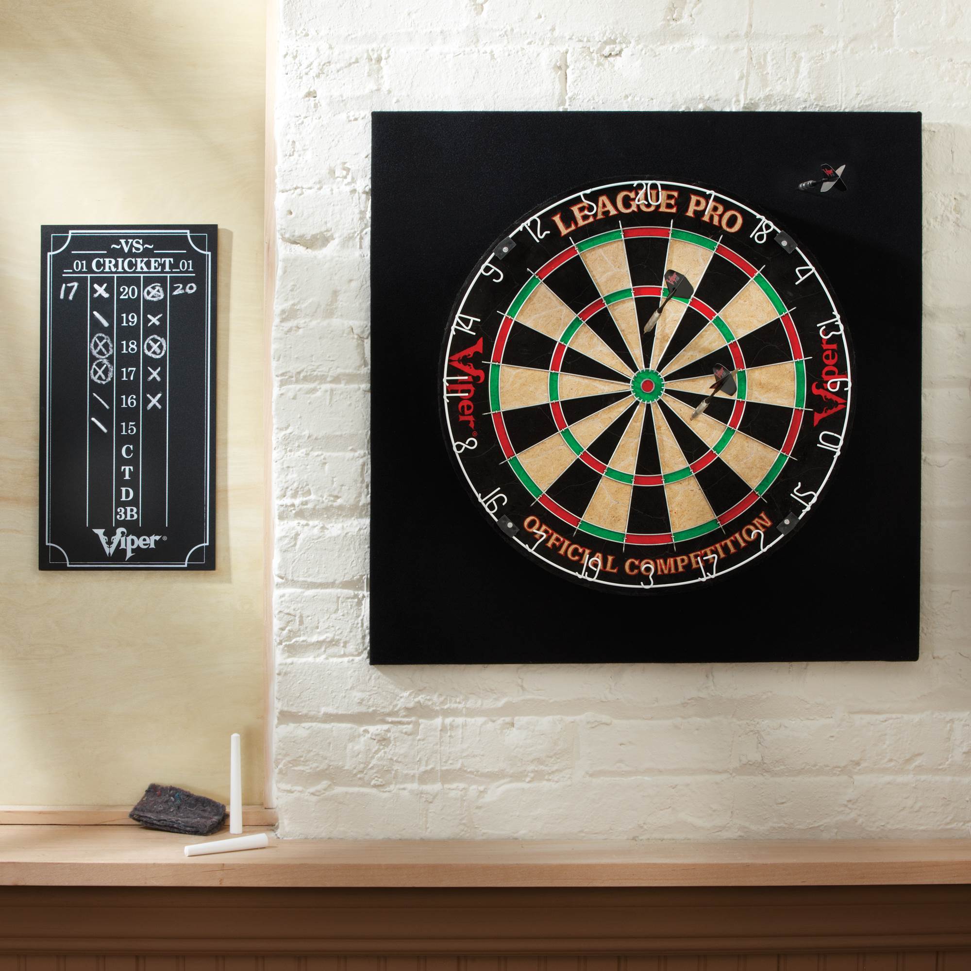 Viper League Pro Sisal Dartboard Starter Kit with Steel ...