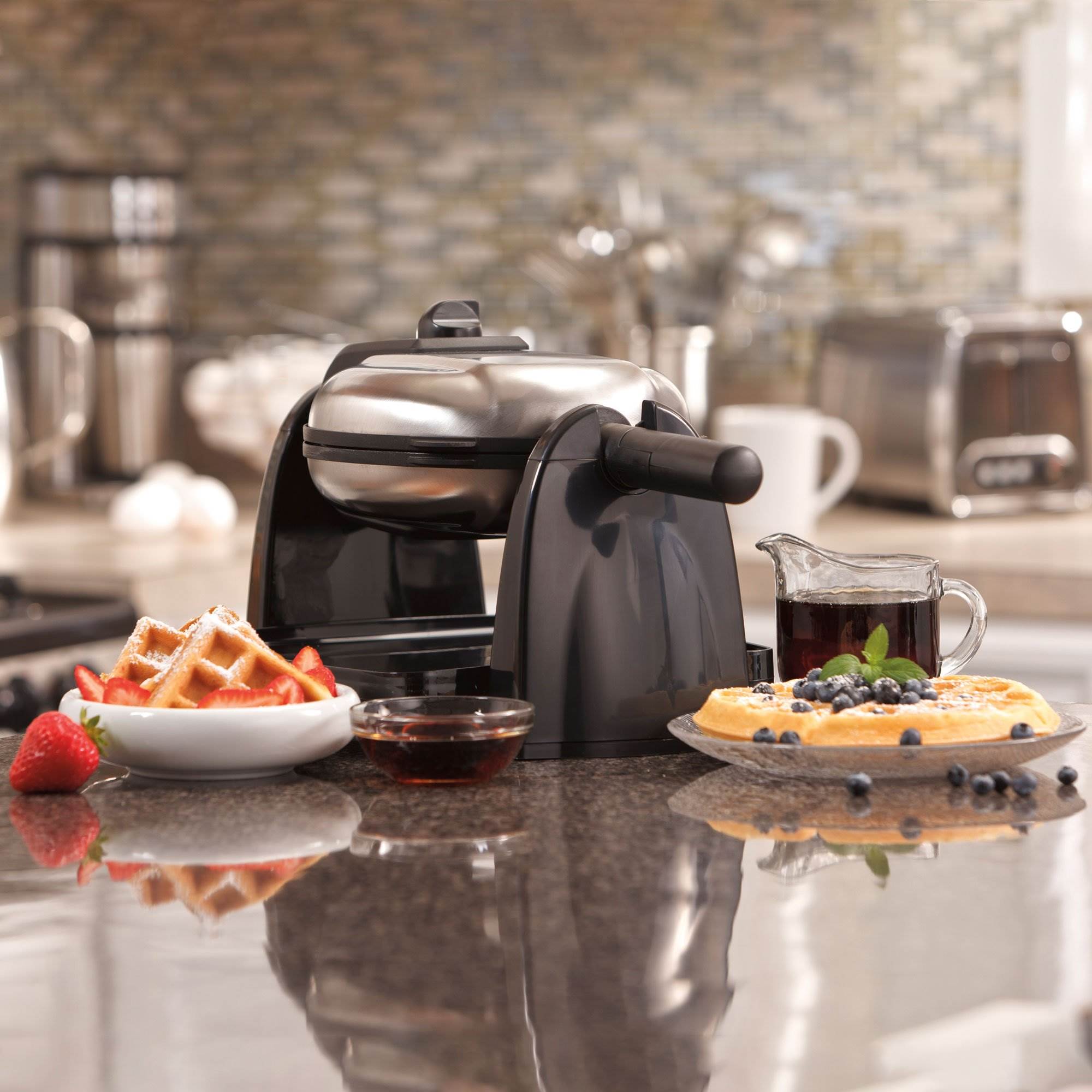 Hamilton Beach Removable Washable Grid Flip Stainless Steel Belgian