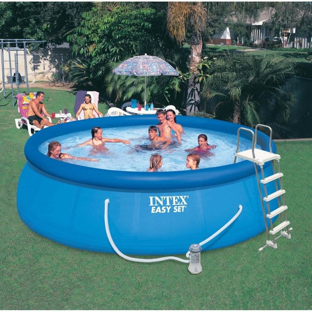 Intex 15' x 48" Above Ground Inflatable Family Swimming Pool w/ Pump