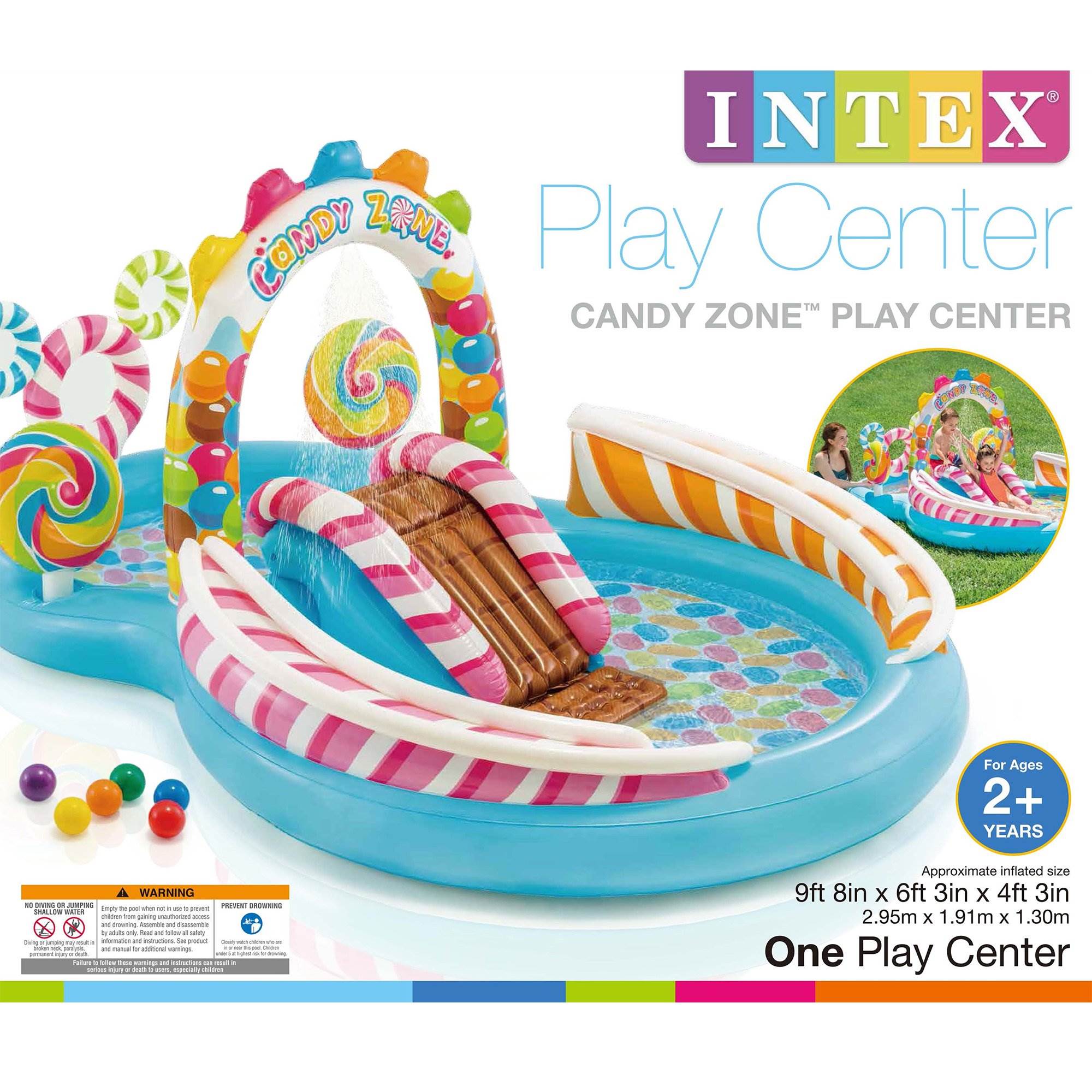 intex candy zone inflatable play center