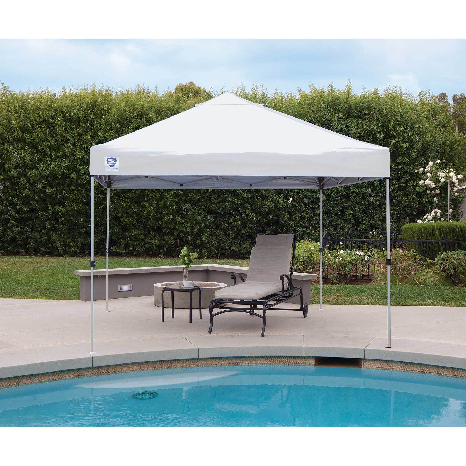 Z-Shade 10' x 10' Peak Straight Leg Instant Shade Canopy, White