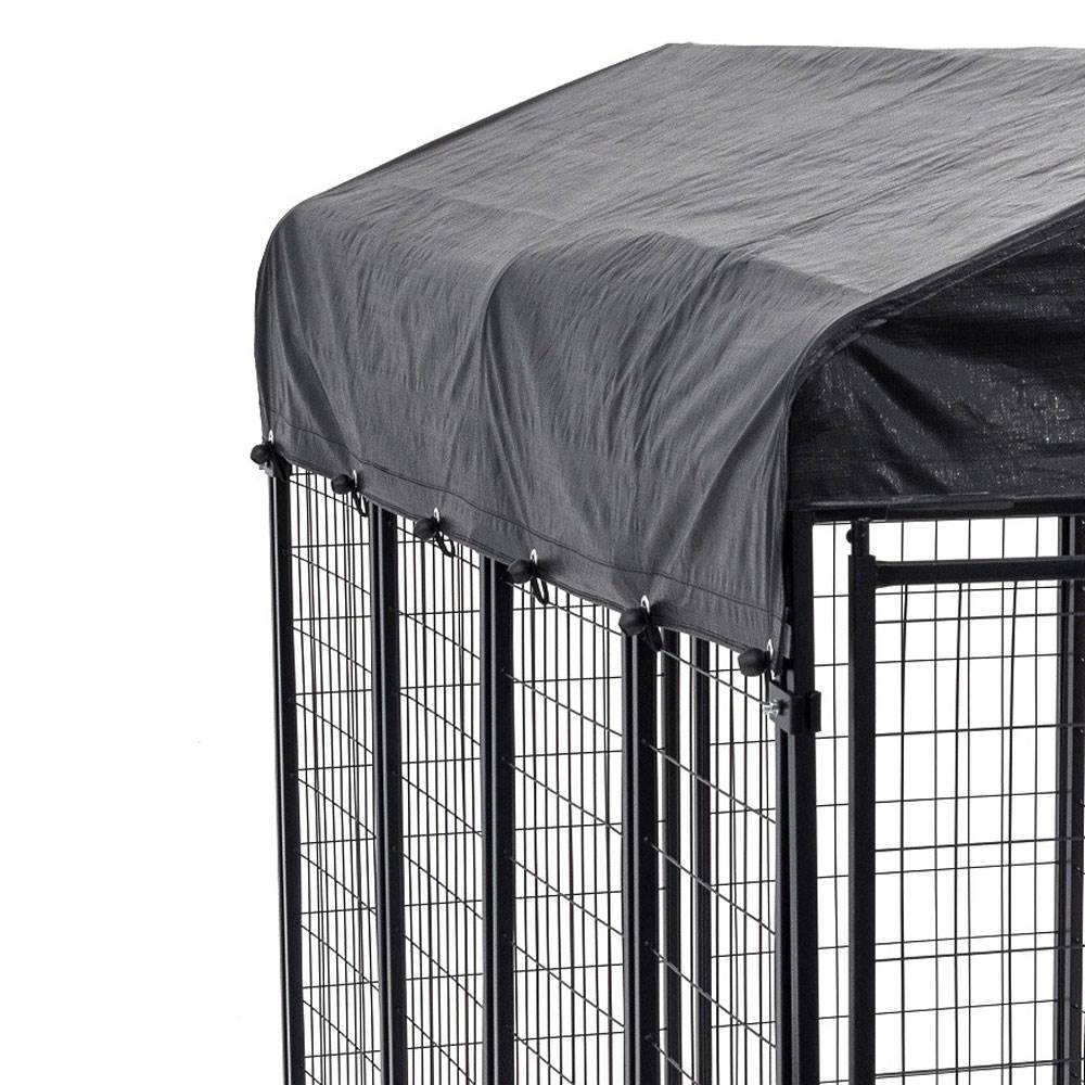Lucky Dog 8' x 4' x 6' Welded Wire Outdoor Dog Kennel with Heavy Duty